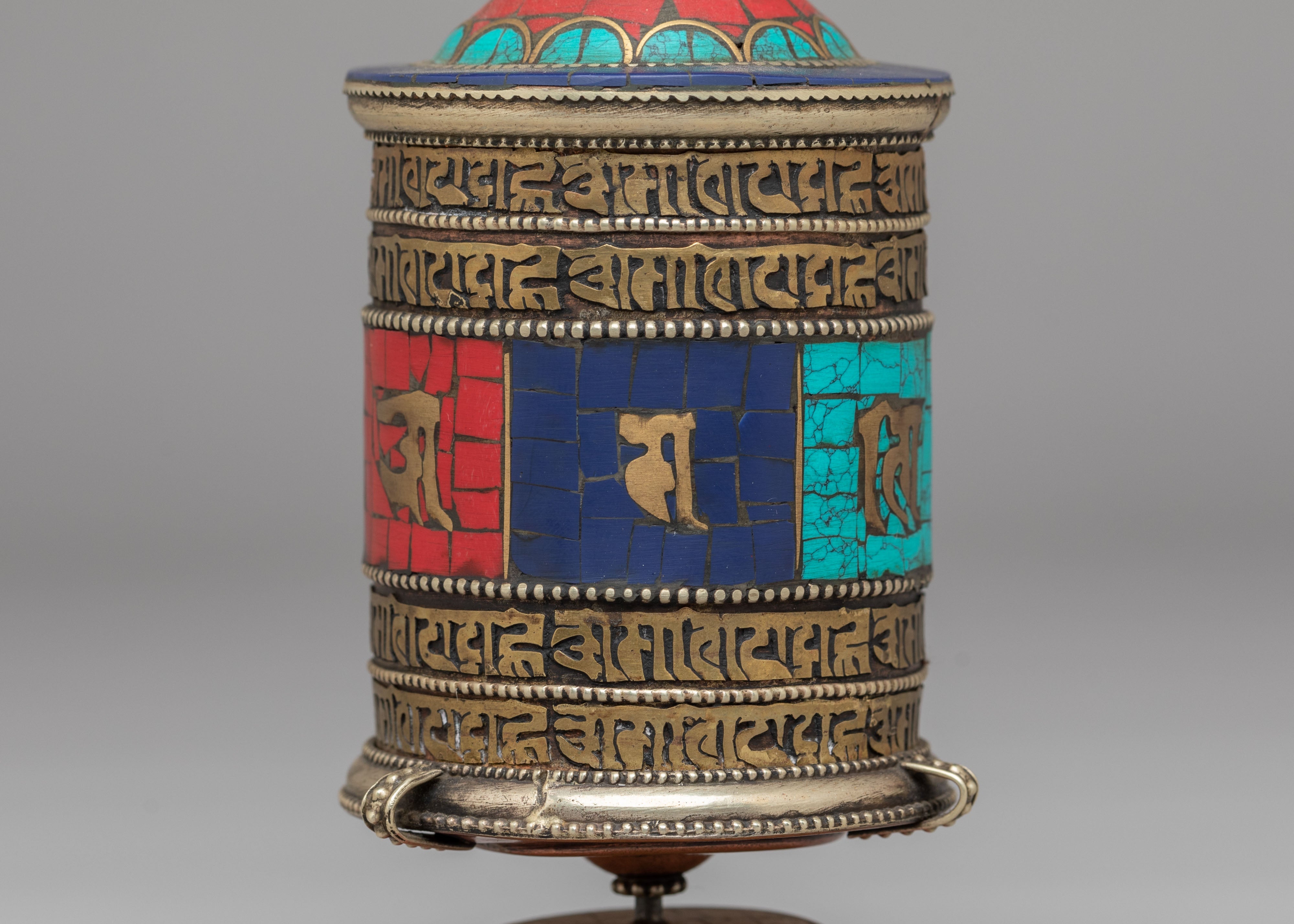 Handcrafted Prayer Wheel for Abundance | Tibetan Mantra Spinner