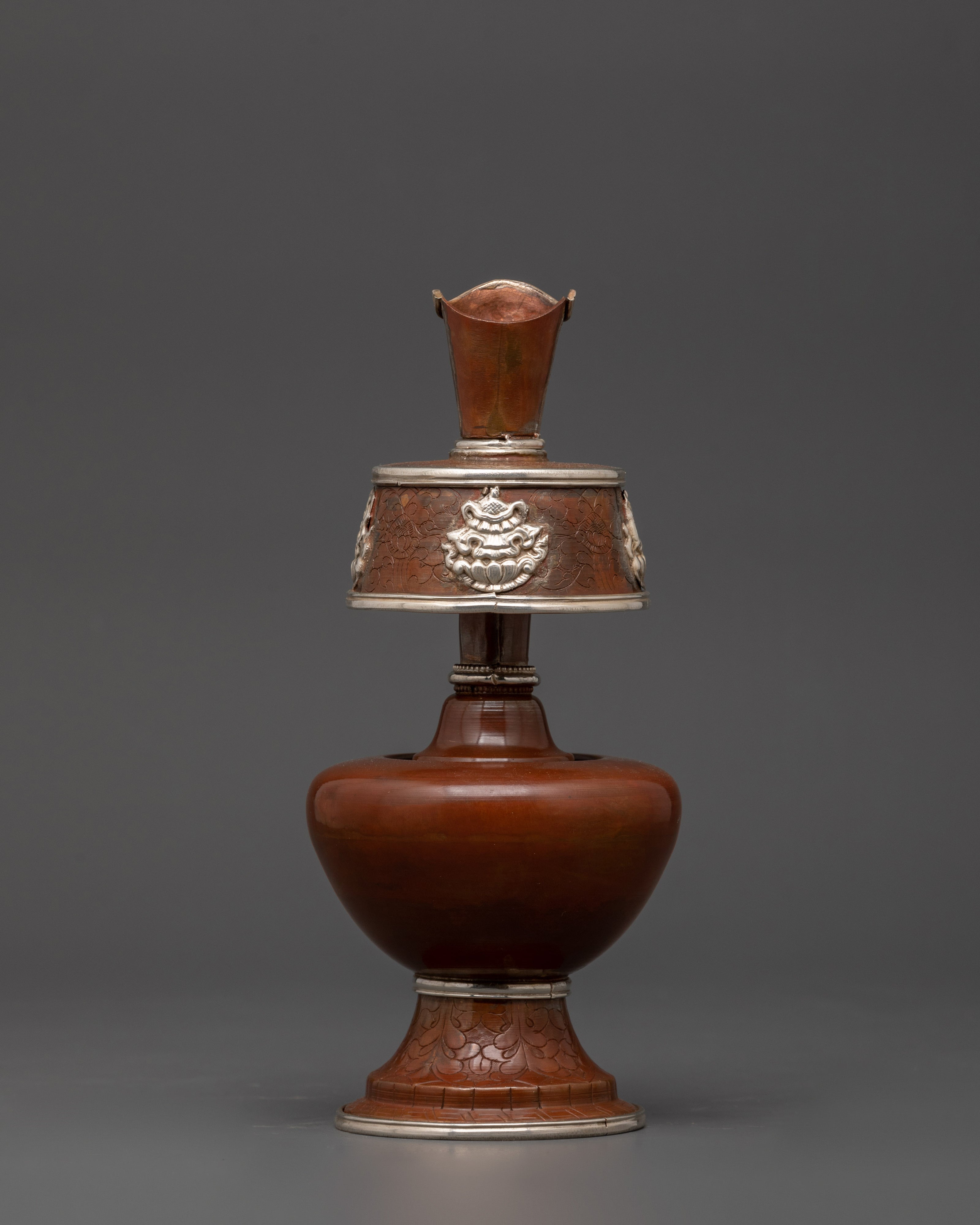 Tibetan Bhumba Water Offering Vase | Handmade Altar Decor for Meditation, Rituals and Blessing