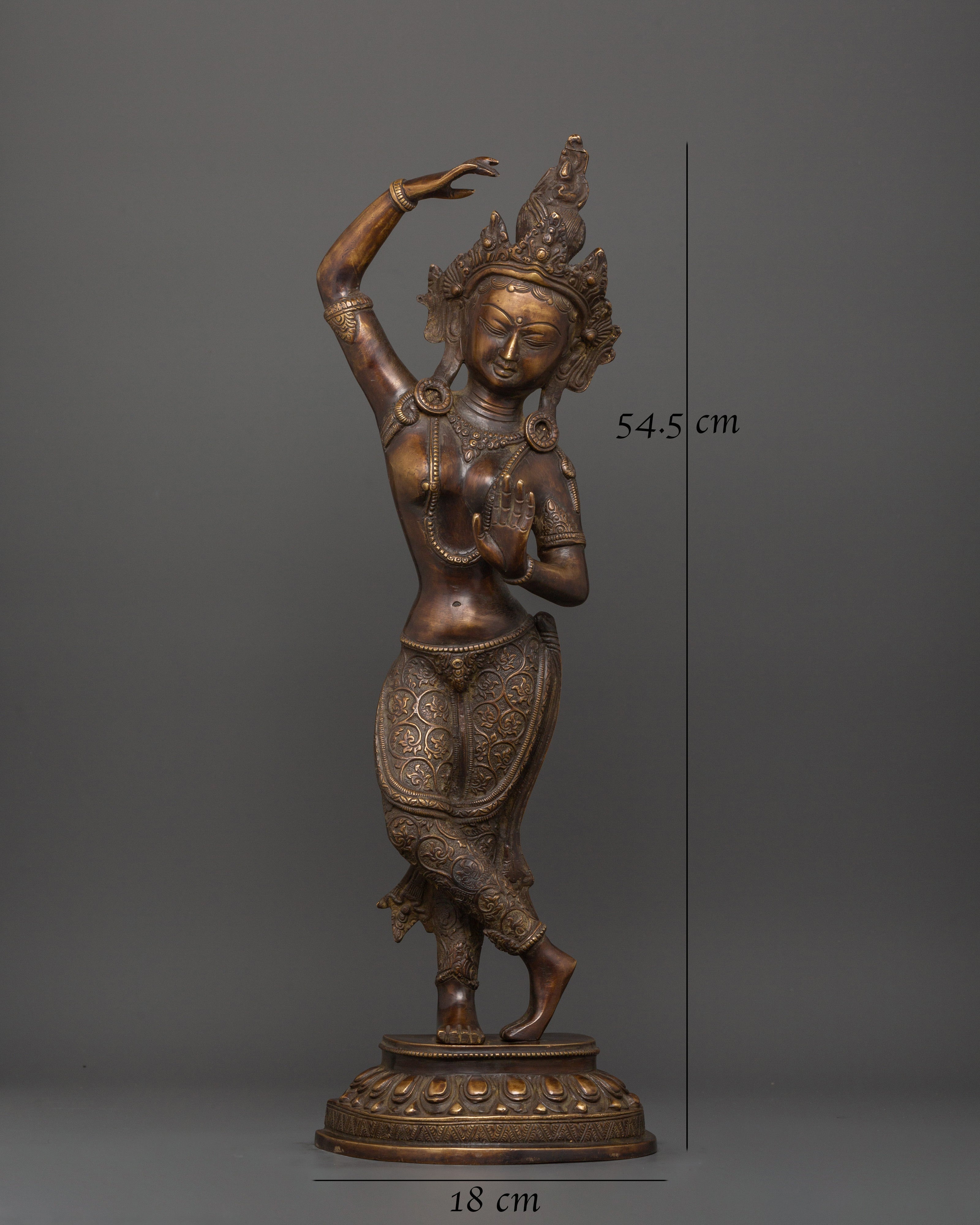 Standing Maya Devi Sculpture | Buddhist Art for Serenity and Devotion