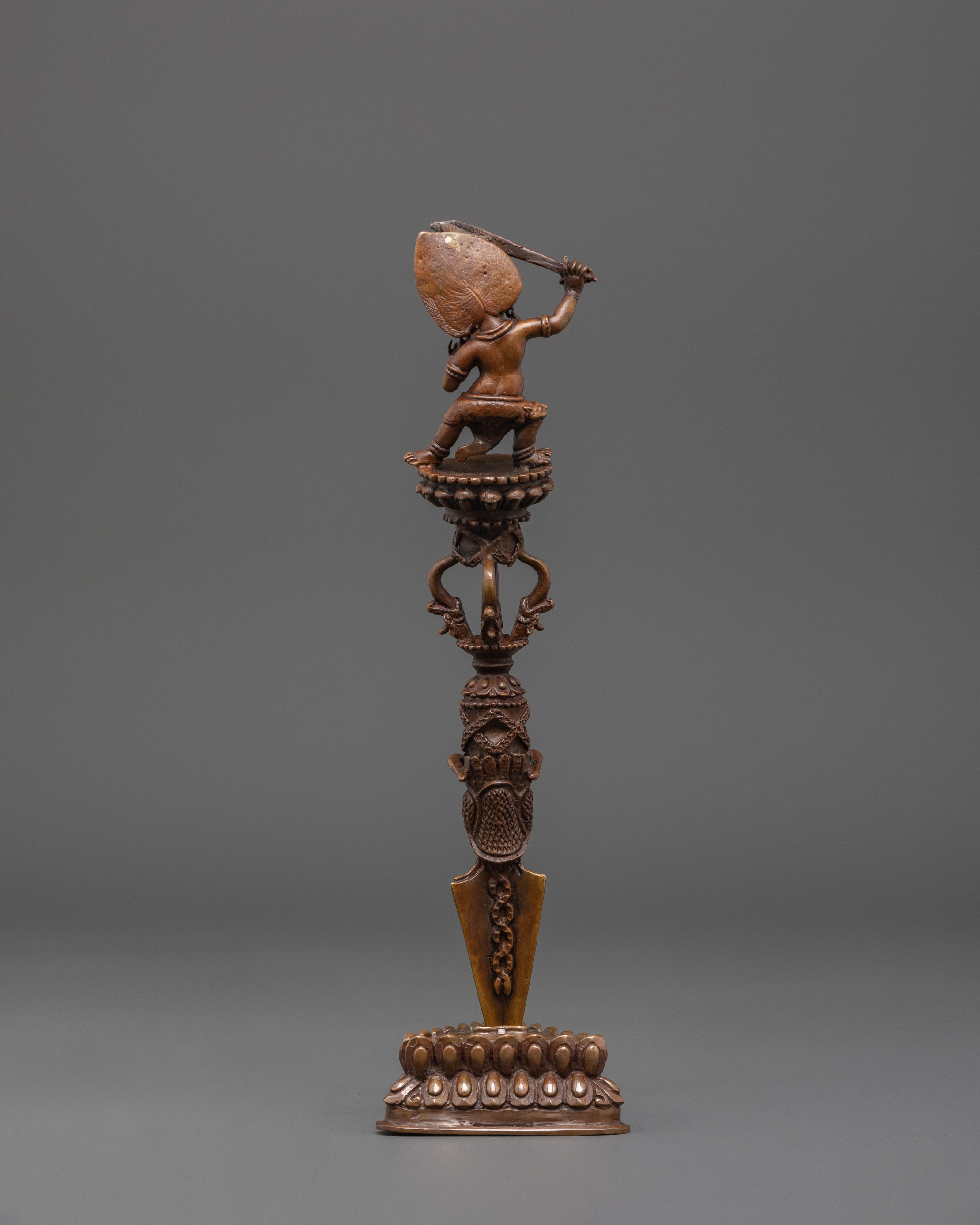 Oxidized Buddhist Phurba | Tibetan Ritual Tool