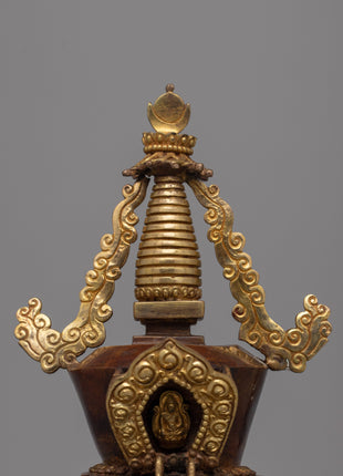 Buddhist Copper Stupa | Traditional Buddhist Monument for Enhancing Your Sacred Space