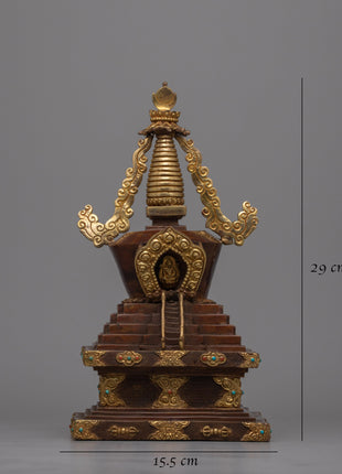 Buddhist Copper Stupa | Traditional Buddhist Monument for Enhancing Your Sacred Space