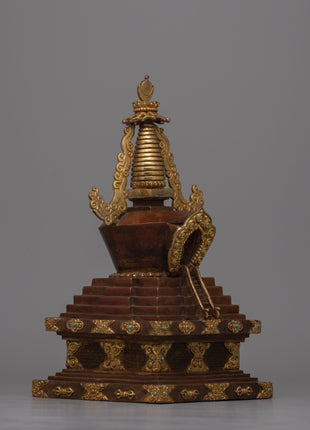 Buddhist Copper Stupa | Traditional Buddhist Monument for Enhancing Your Sacred Space