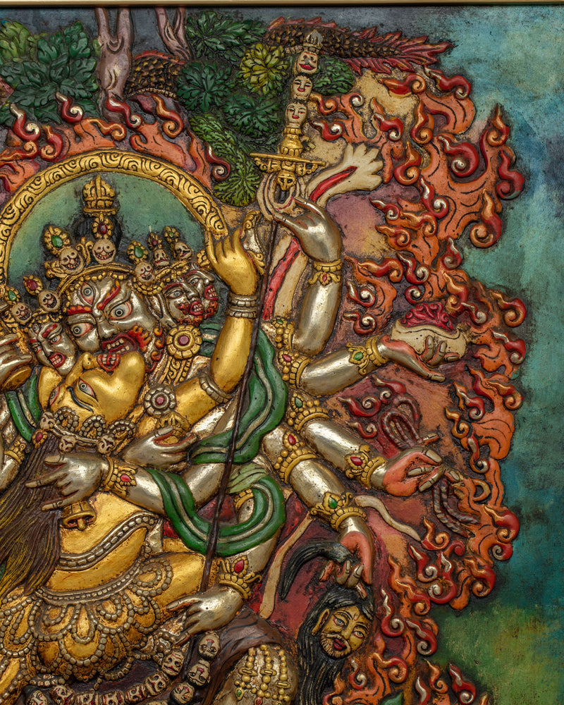 Chakrasamvara Wall Hanging Thanka | Exquisite Handcrafted Buddhist Thanka for Spiritual Practice