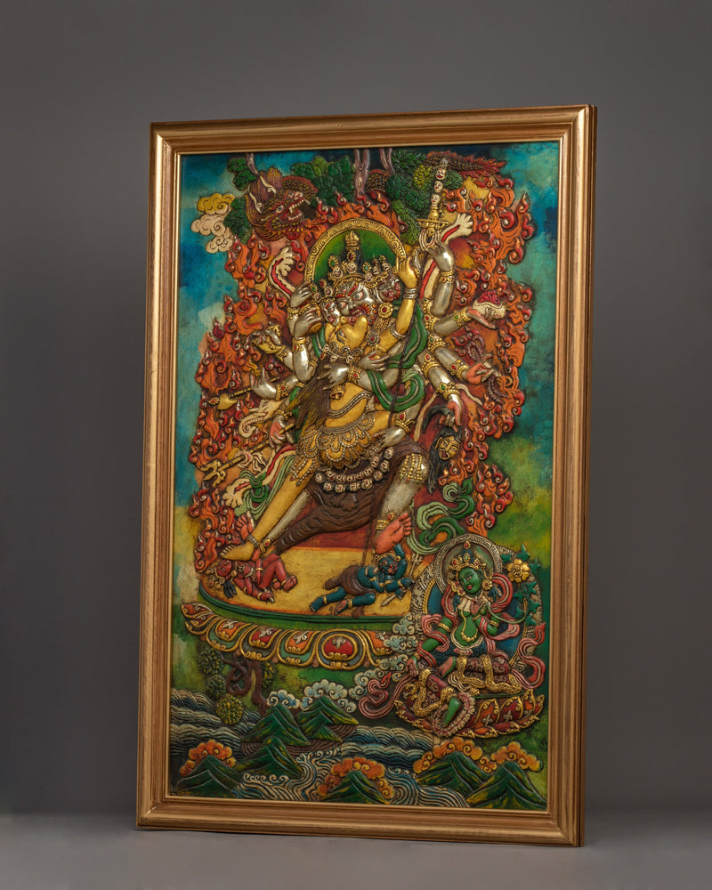 Chakrasamvara Wall Hanging Thanka | Exquisite Handcrafted Buddhist Thanka for Spiritual Practice