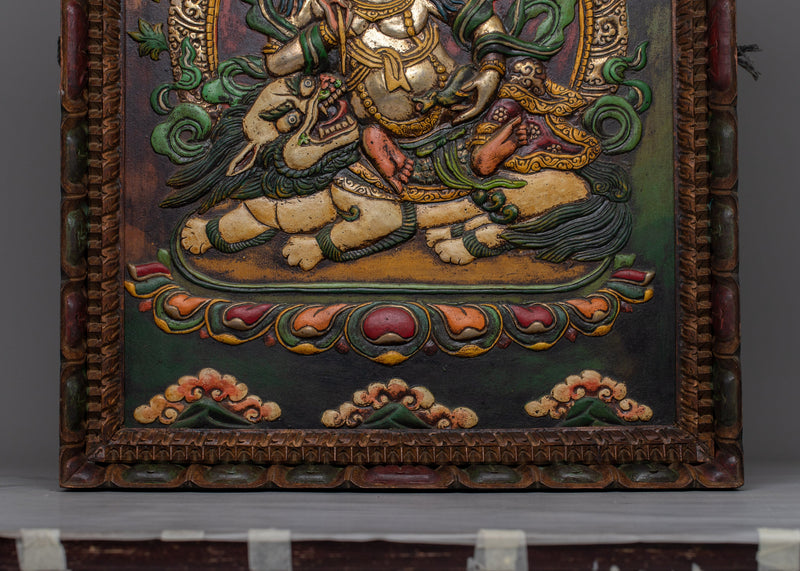 Namtoshe Wooden Frame Wall Hanging | Handcrafted Buddhist Art for Home Altar and Sacred Space