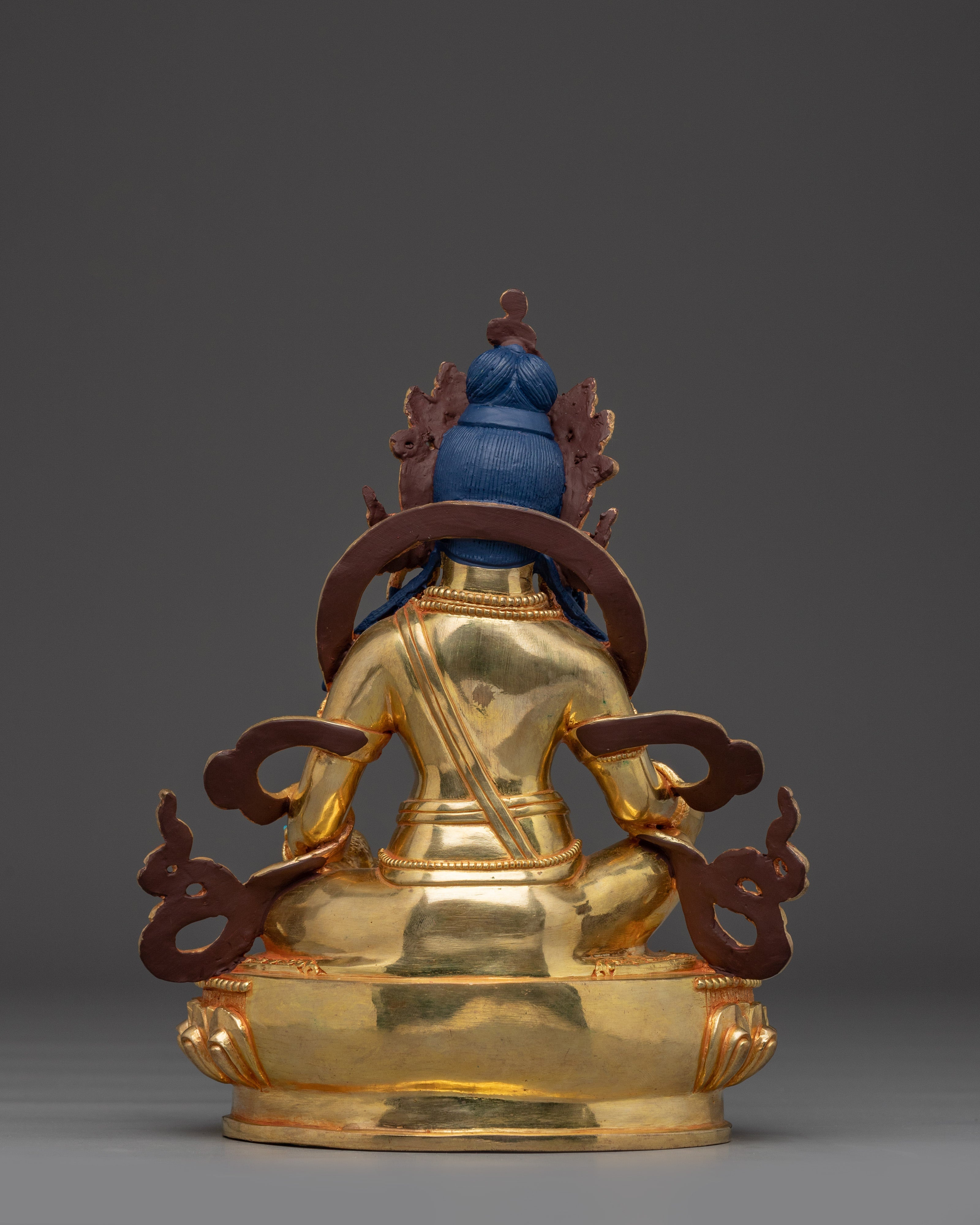 Golden Statue of Wealth Symbol Dzambhala | Buddhist Spiritual Decor