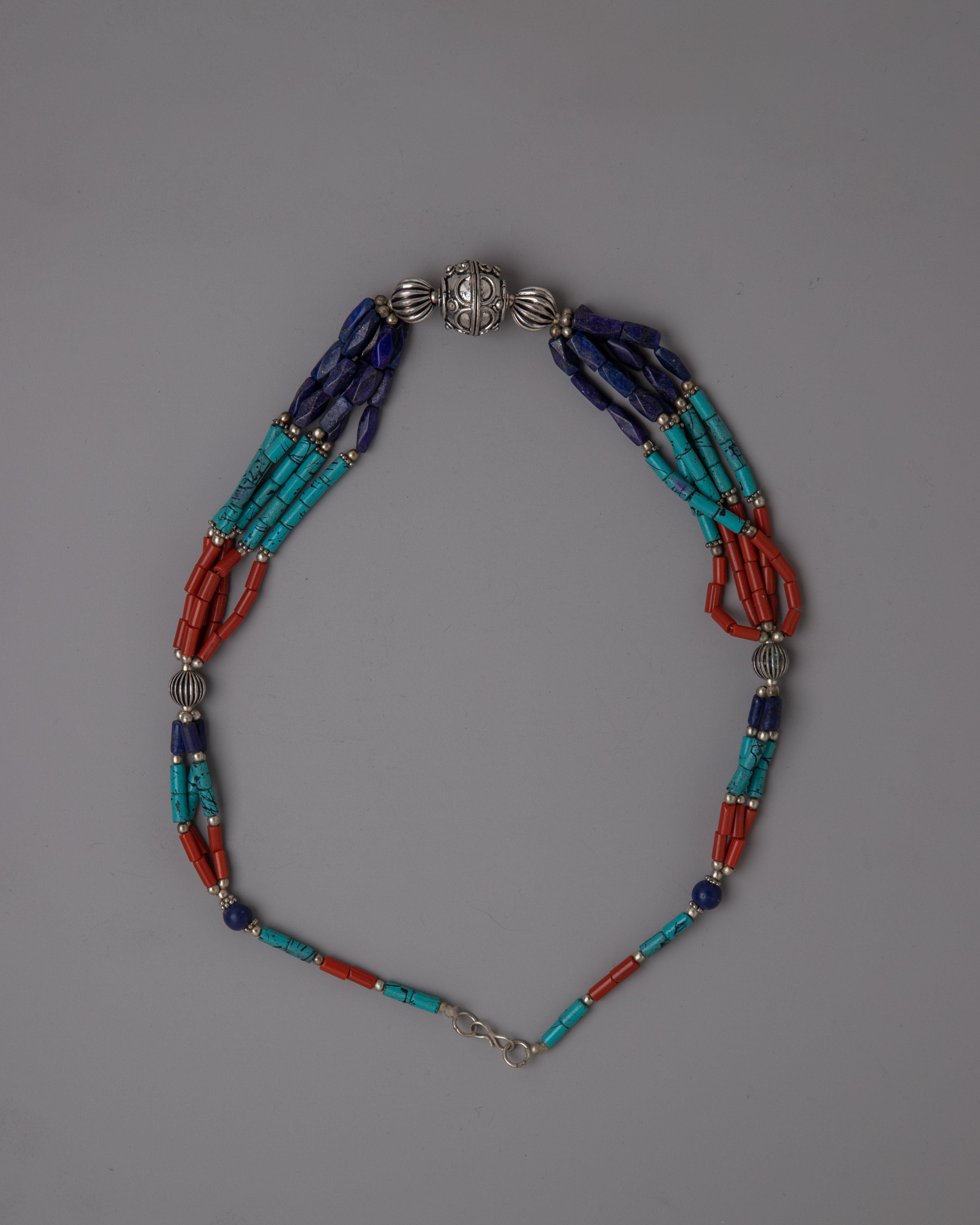 Tibetan Beads Necklace | Handmade Jewelry Piece Symbolizing Tradition and Spiritual Devotion