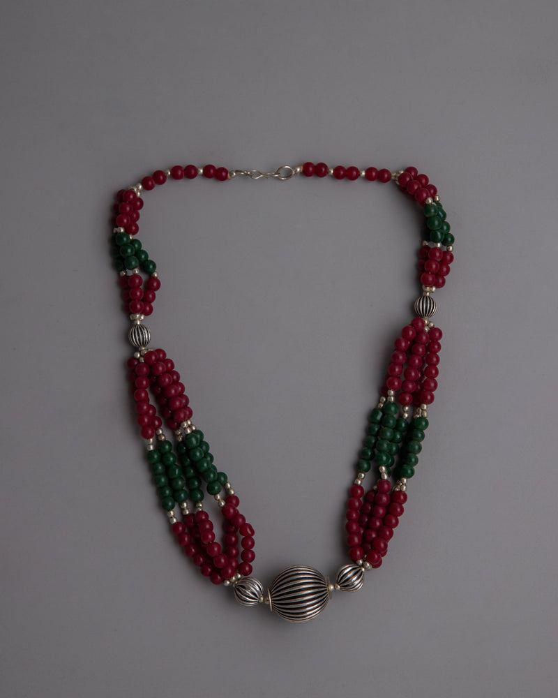 Tibetan Style Necklace | Handcrafted Necklace Enhancing Meditation & Cultural Aesthetics