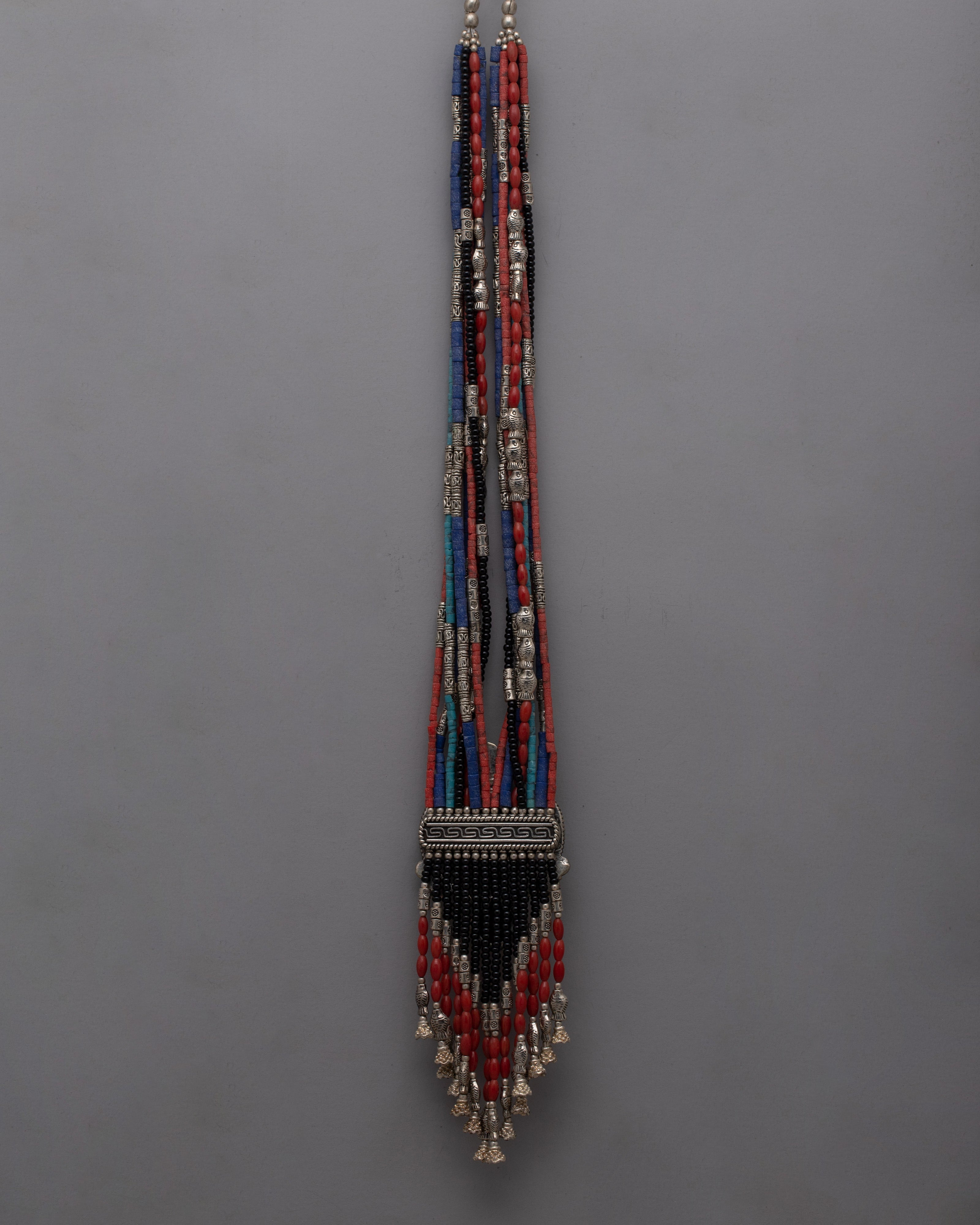 Unique Gemstone Jewelry Necklace |  One-of-a-Kind Handcrafted Buddhist Jewelry