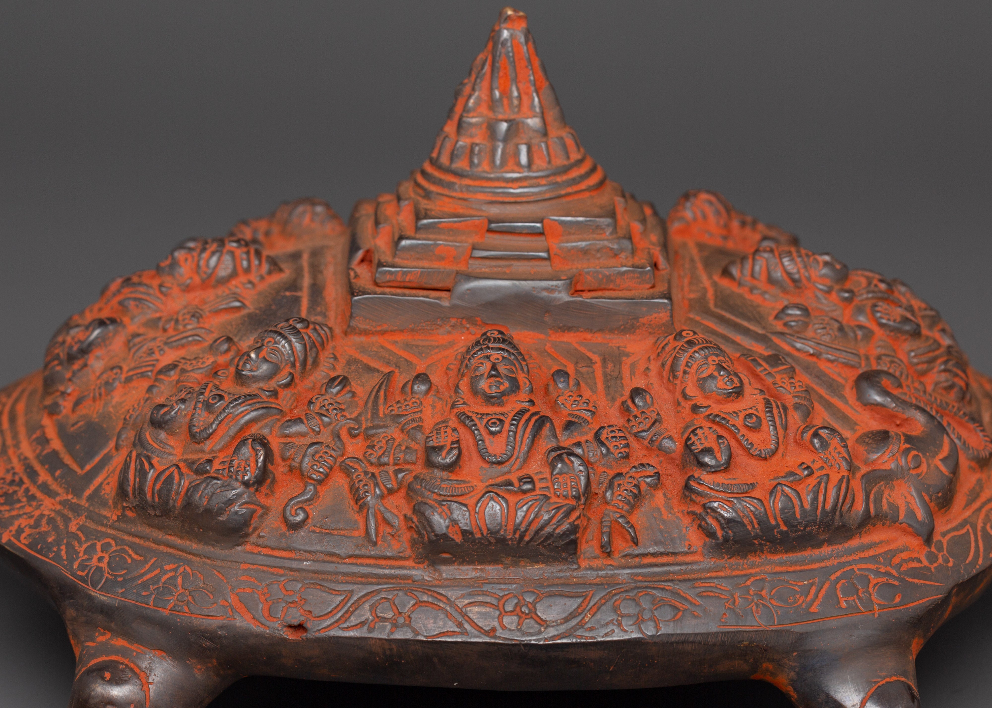 Decorative Oxidized Brass Tortoise | Traditional Turtle Art