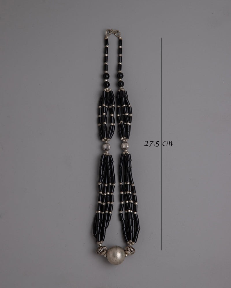 Black Beads Necklace | Classic Jewelry Enhancing Any Outfit with Elegant Black Beads