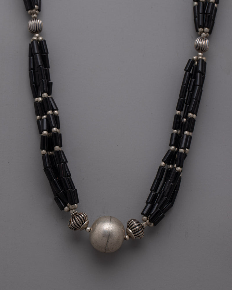 Black Beads Necklace | Classic Jewelry Enhancing Any Outfit with Elegant Black Beads