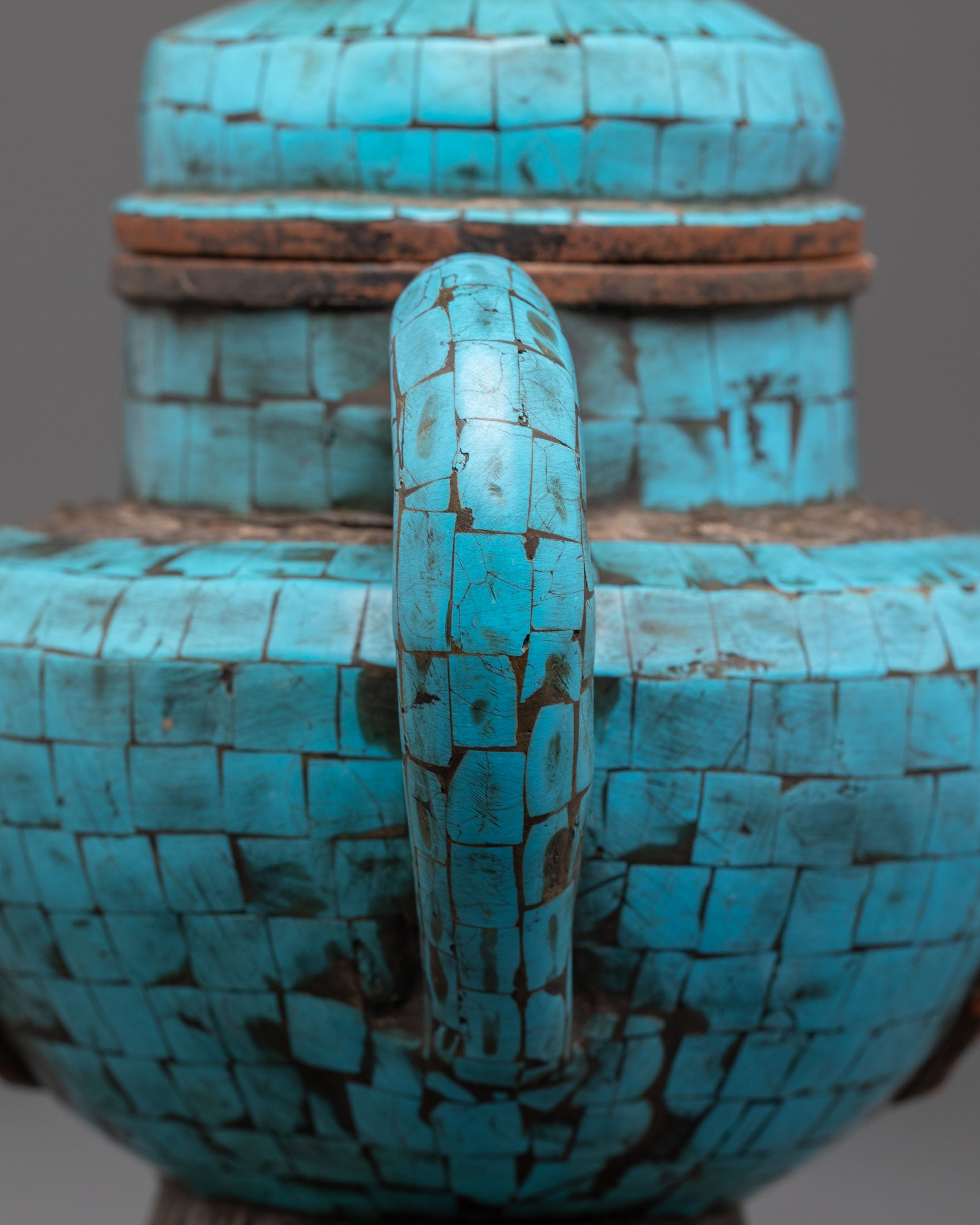 Tibetan Brass Tea Pot | Handcrafted Ritual Tea Pot