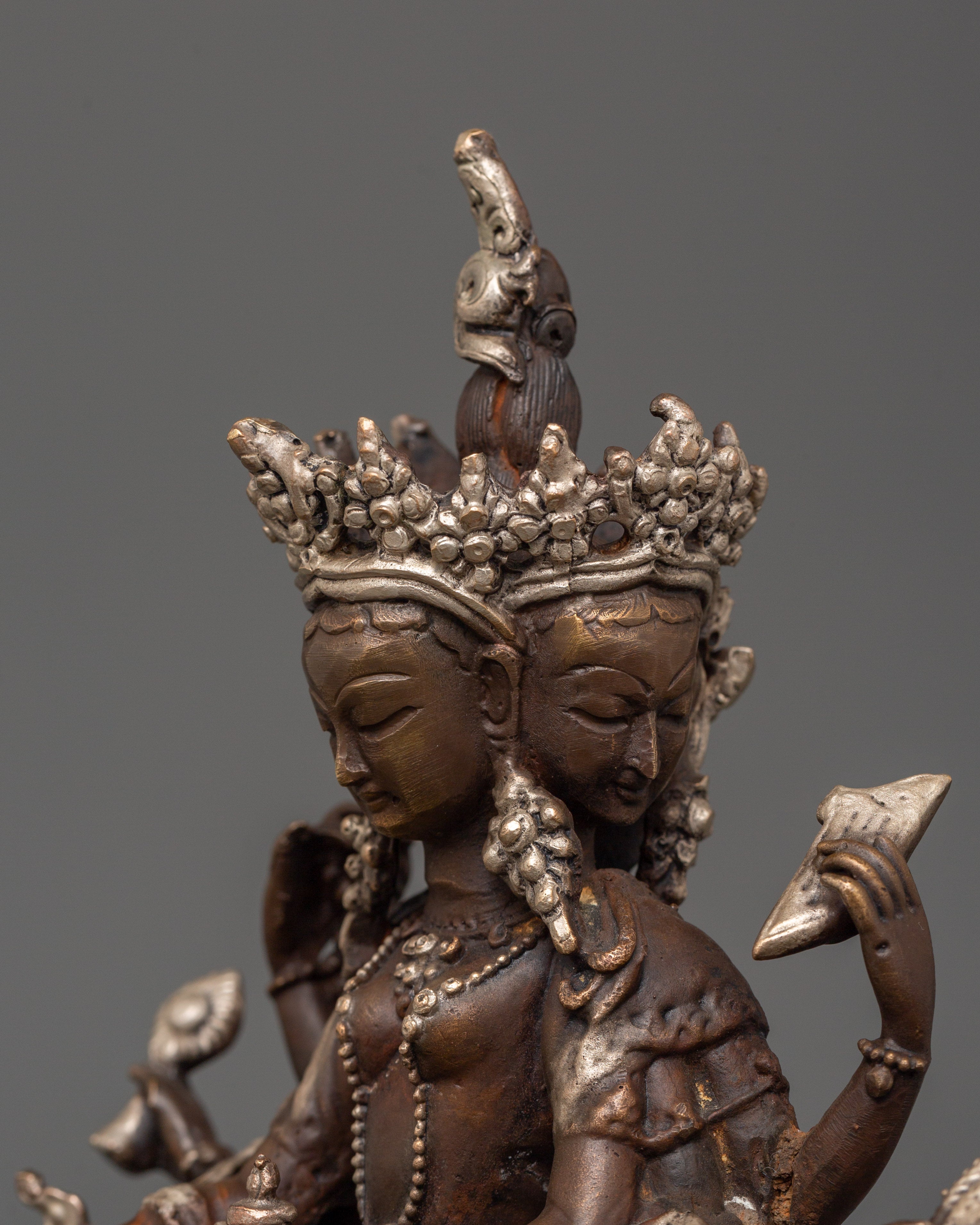 Vasudhara Tibetan Buddhist Sculpture | Goddess of Abundance & Wealth