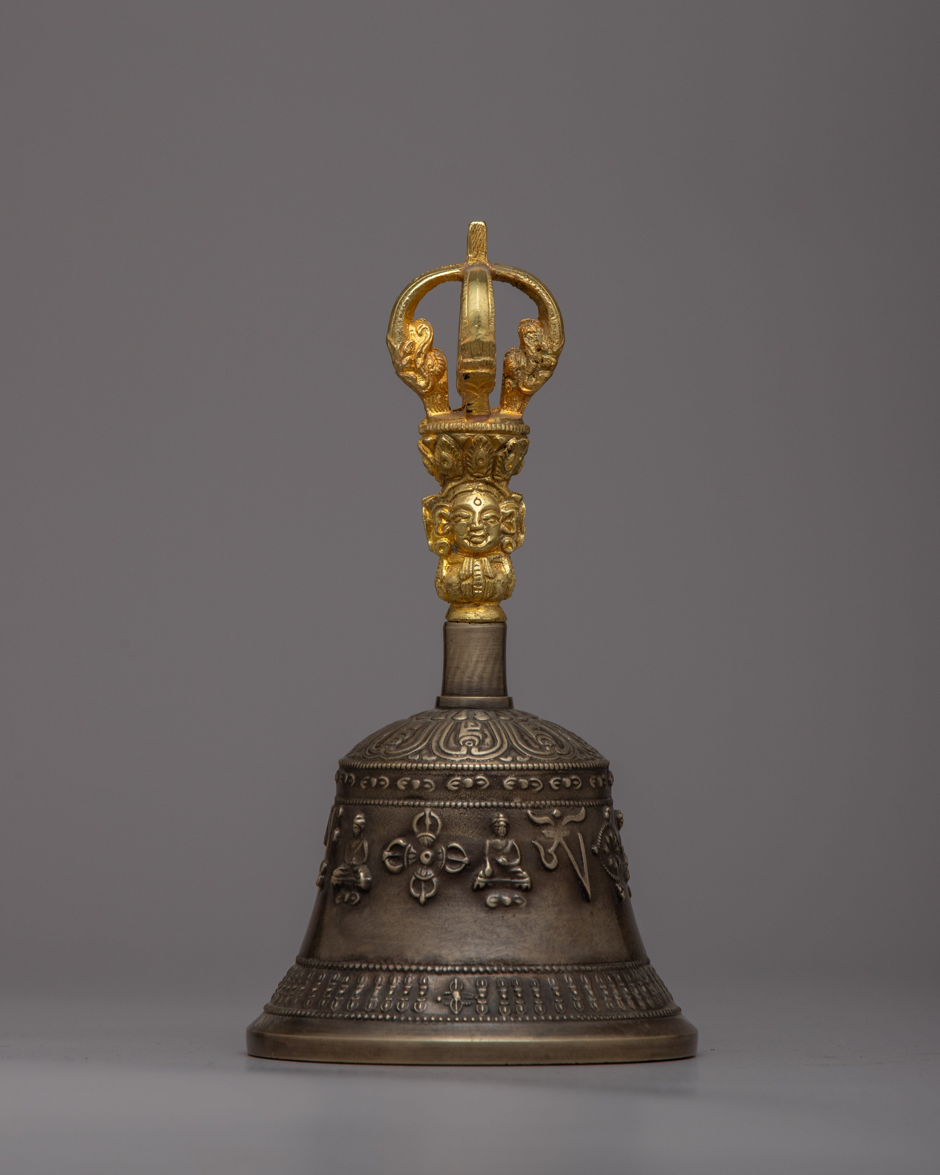 Buddhist Bell and Vajra Set | Tibetan Sacred Ritual Tools for Spiritual Practice