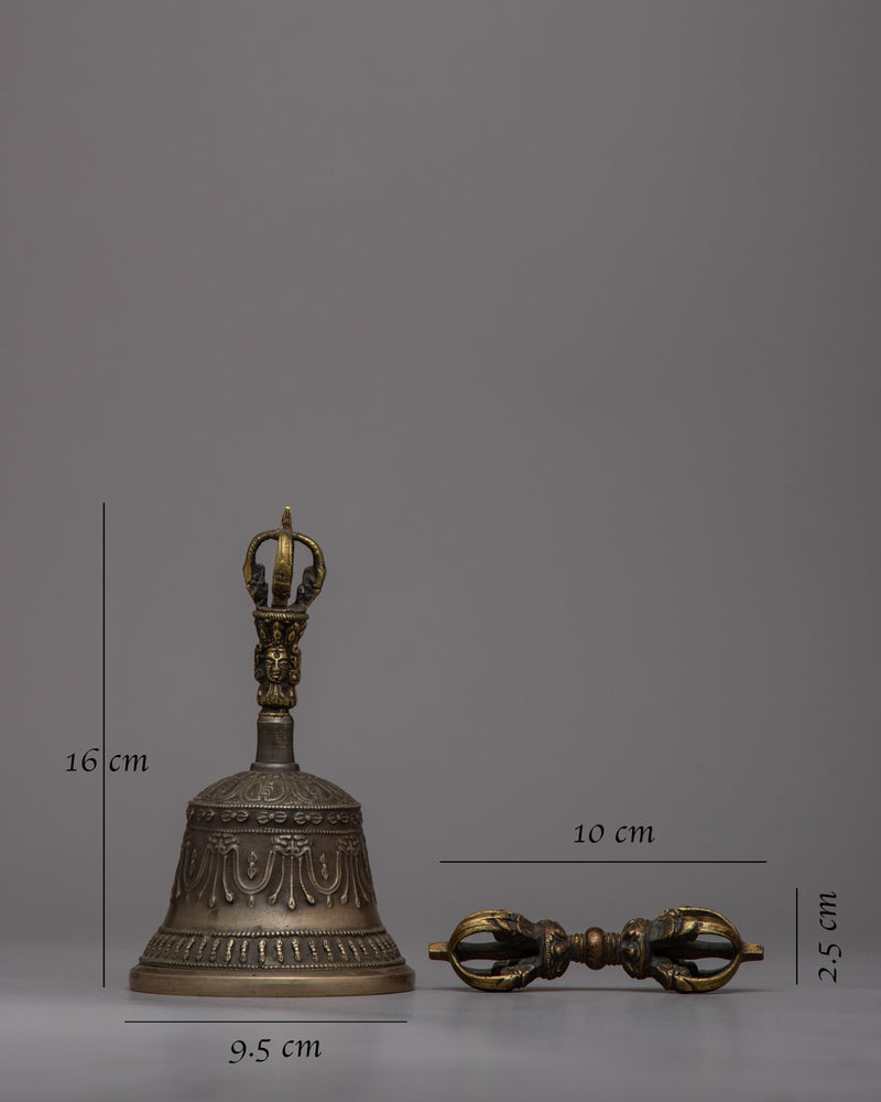 Rare Vajra and Bell Set | Traditional Ritual Tools for Enhance Buddhist Ceremonies and Meditation