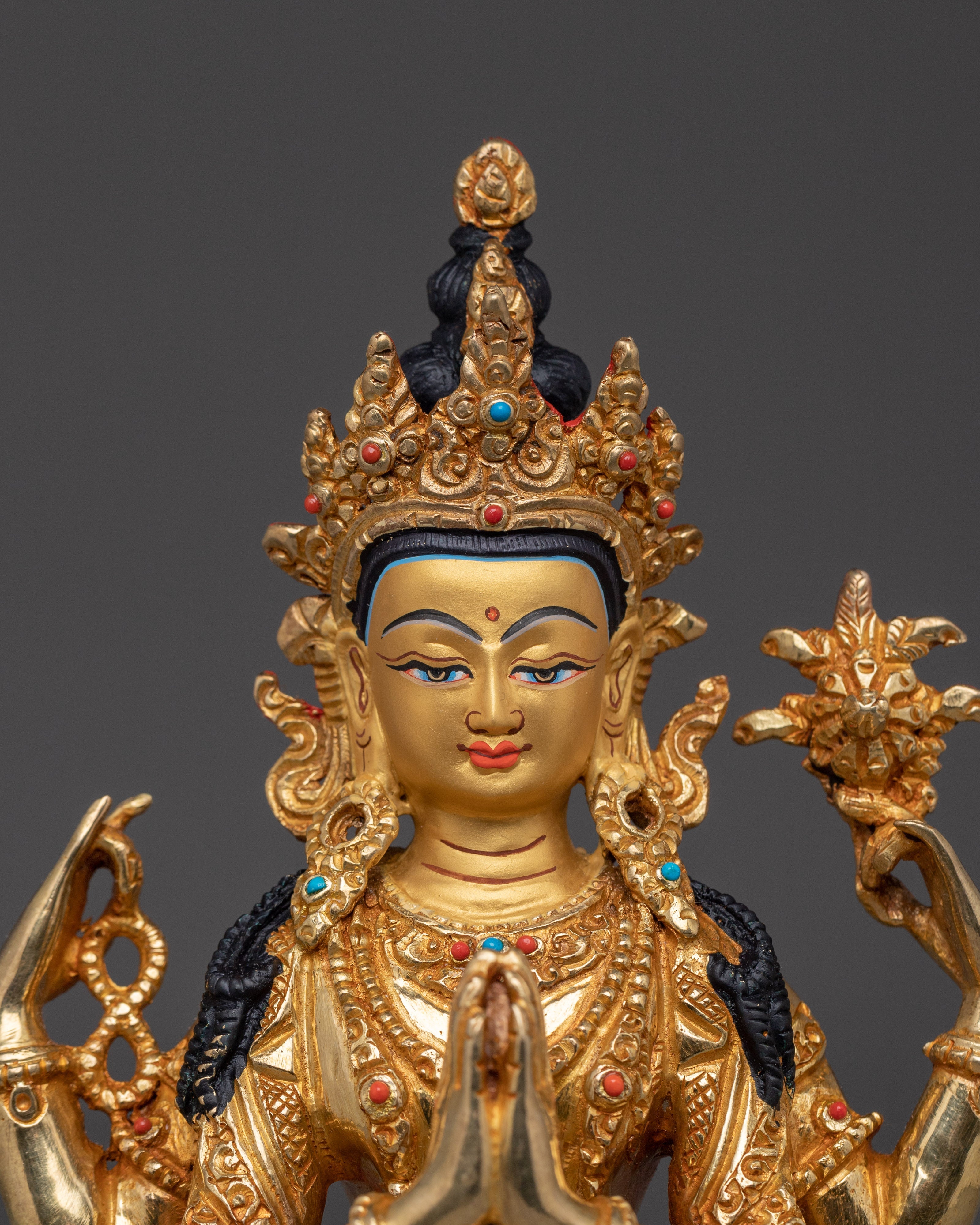 Compassion Lord Chenrezig Statue | Avalokiteshvara Serene Figurine