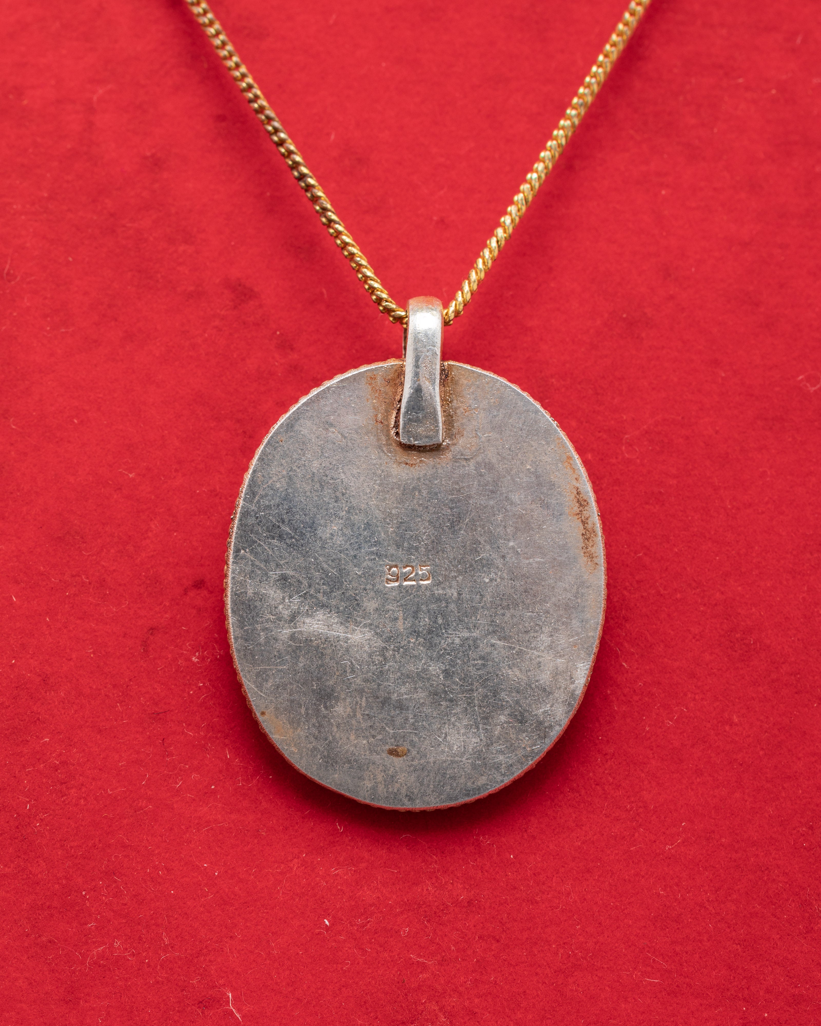 Silver Pendant with Intricate Filigree Design | Panna, Ruby, Coral & Turquoise Stones