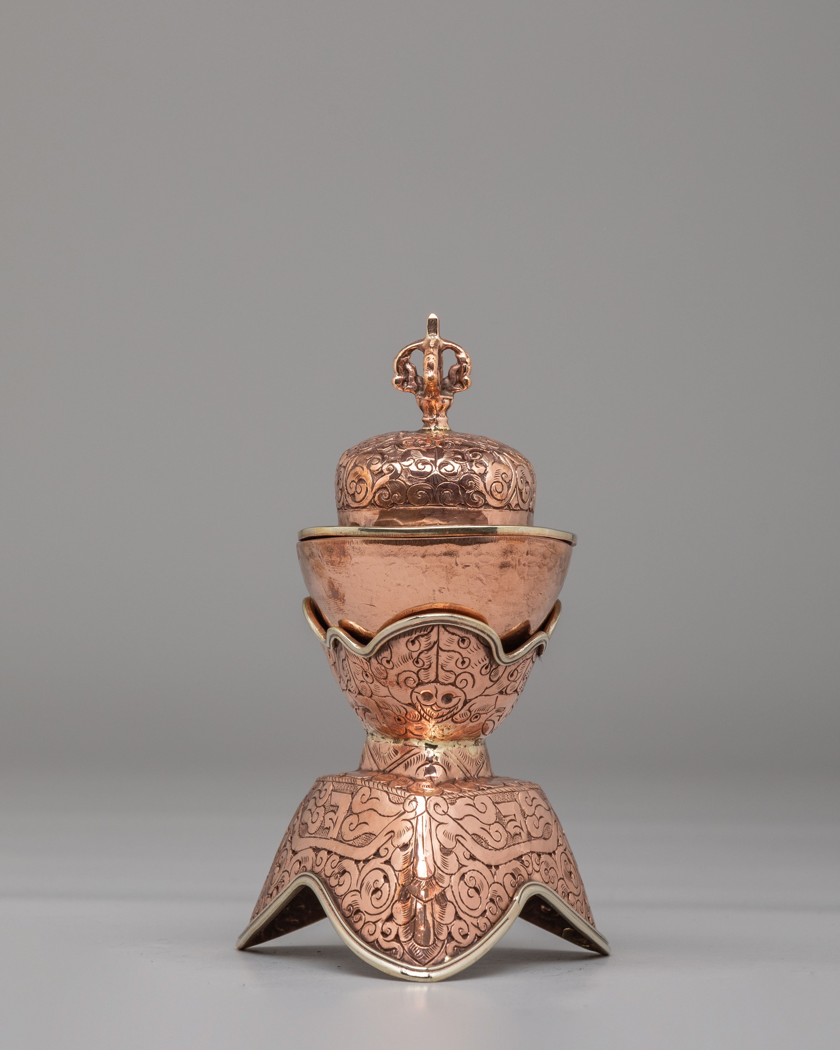 Ceremonial Kapala Set | Traditional Buddhist Ritual Vessels
