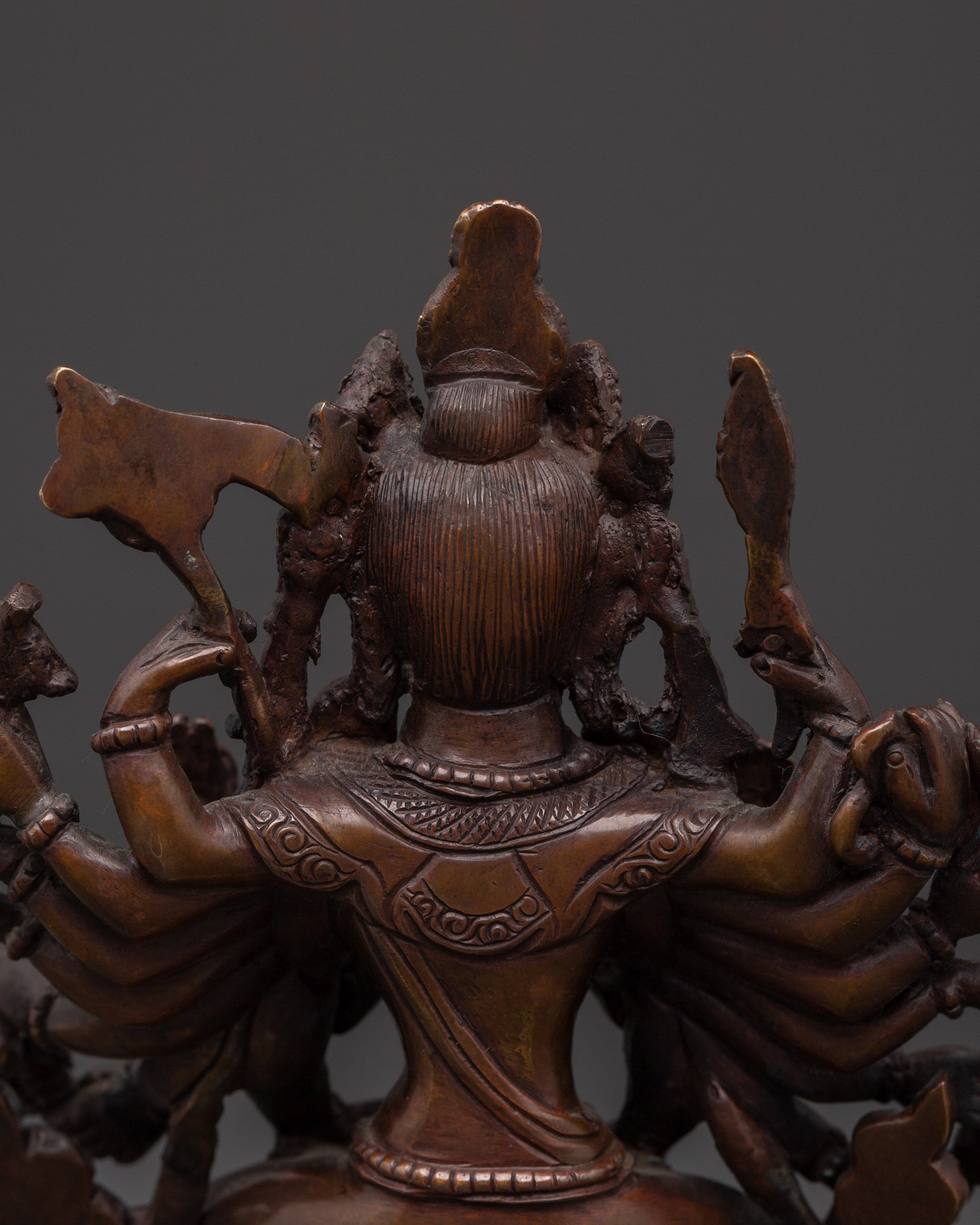 Cundi Bodhisattva Sculpture | Oxidized Copper Statue for Meditation & Altar