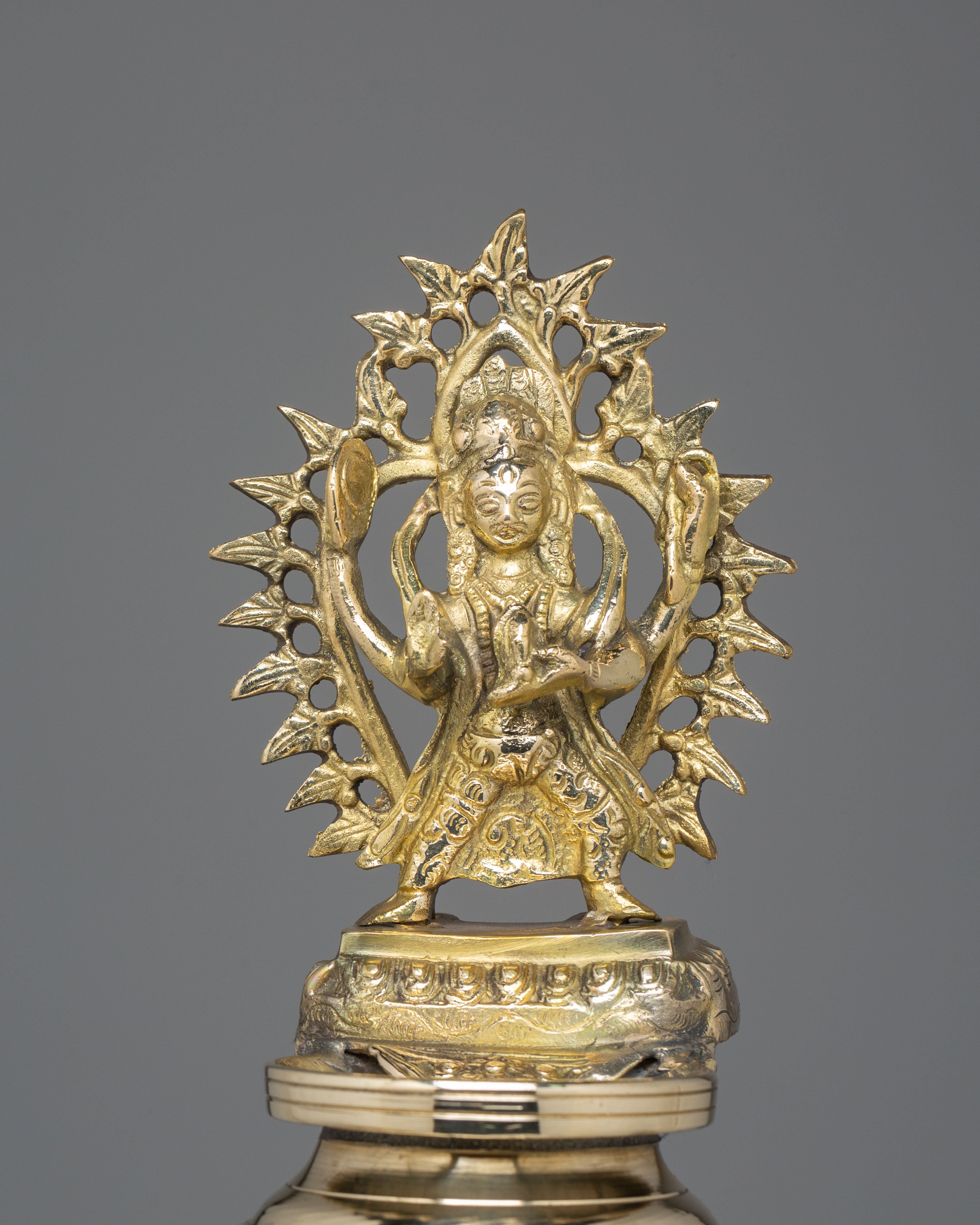 Brass Oil Lamp Set for Puja | Handcrafted Hindu Ritual Lamp Pair