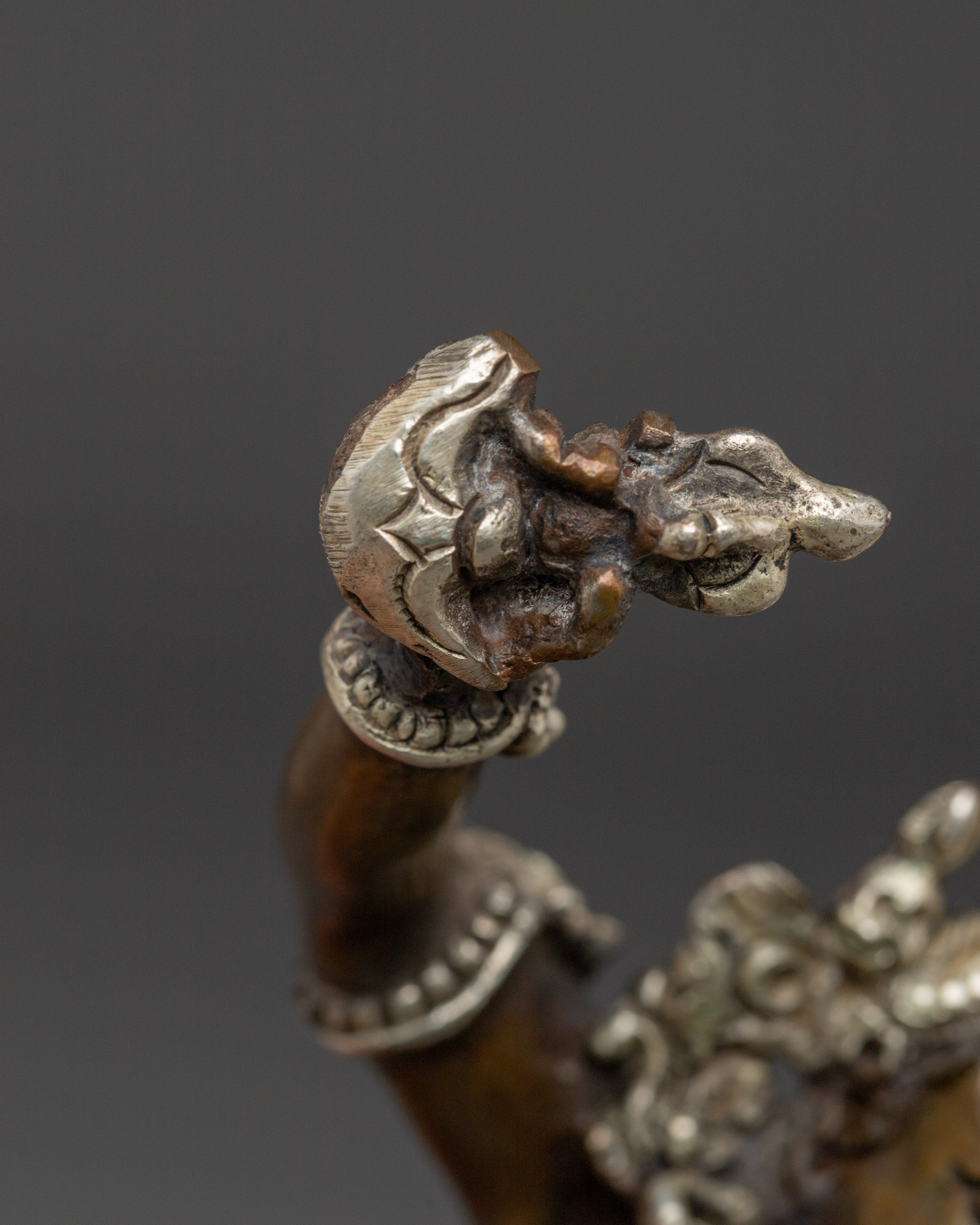 Silver-Plated Chakrasamvara Statue With Consort | Tibetan Art for Ritual Practice