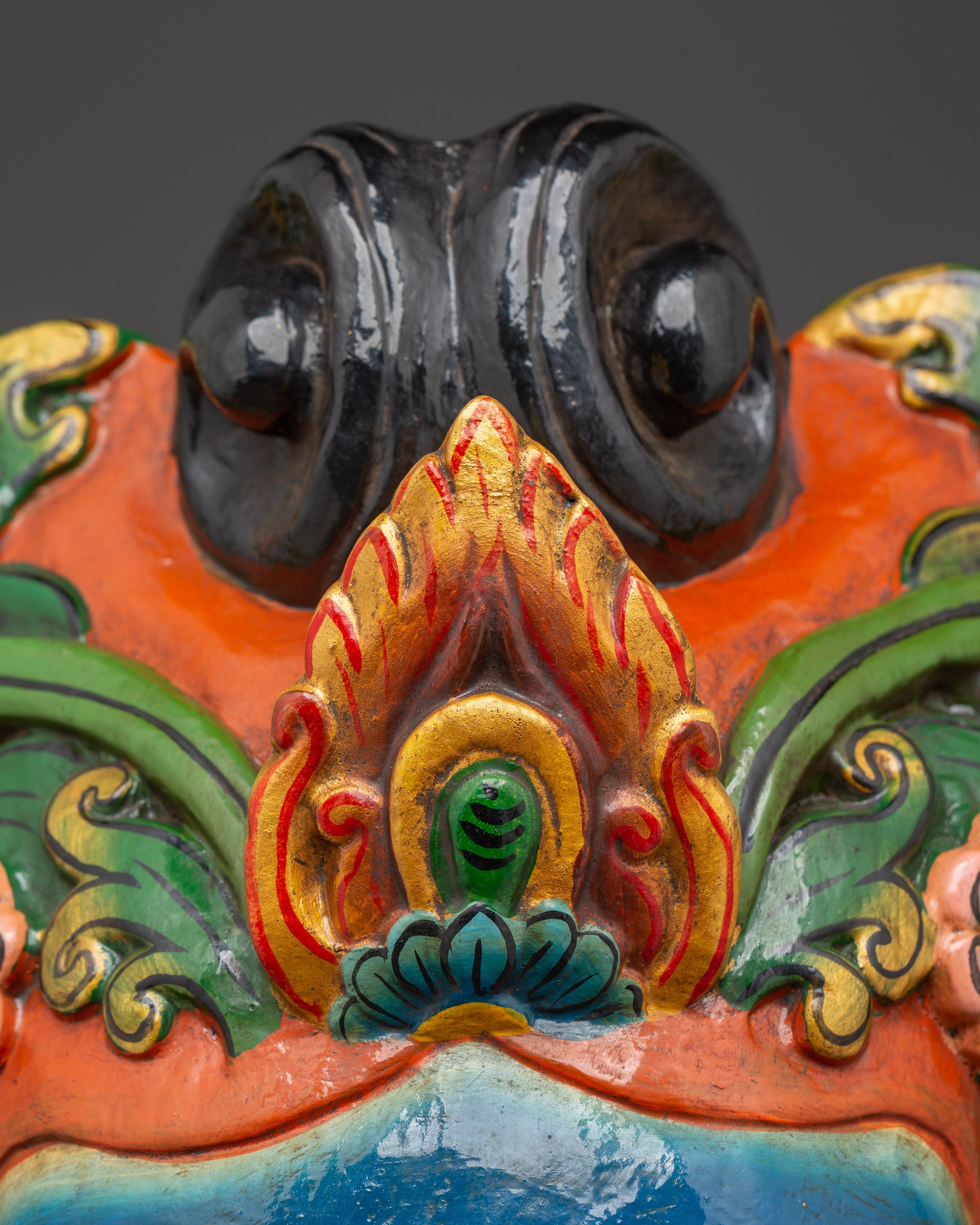 Tibetan Deity Wall Hanging | Handcarved Bodhisattva Mask