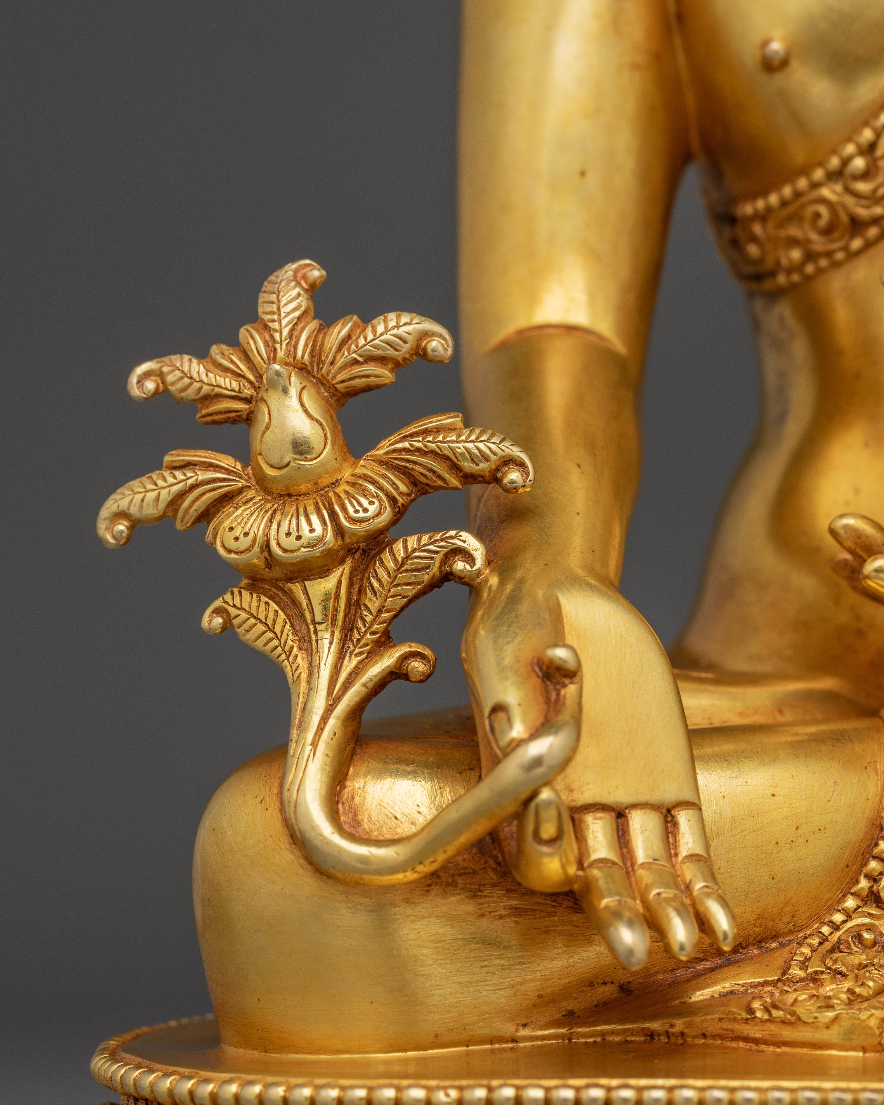 Golden Medicine Buddha Art | Spiritual Decor Figurine