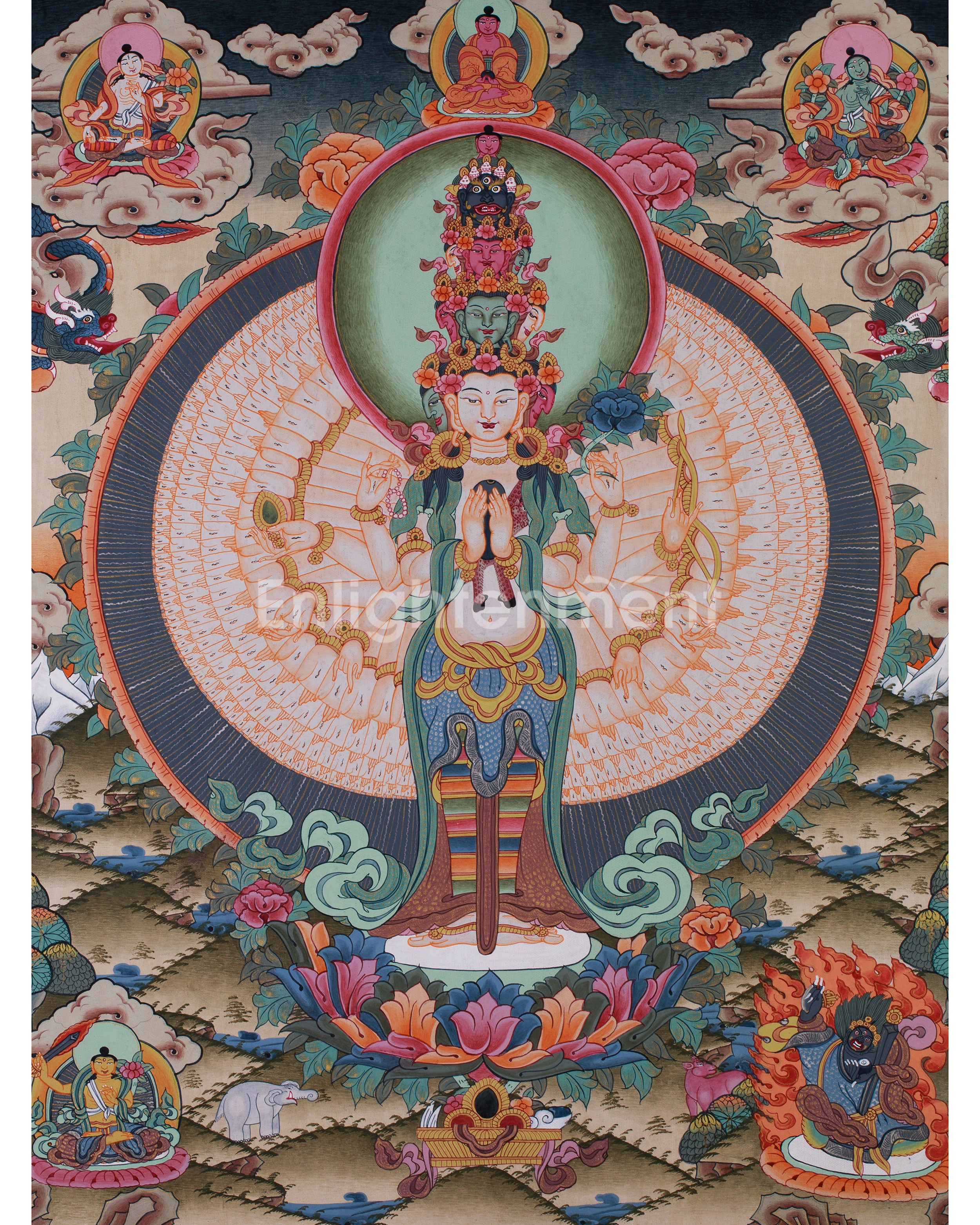 Thousand-Arms Avalokiteshvara Painting | Bodhisattva of Compassion and Mercy