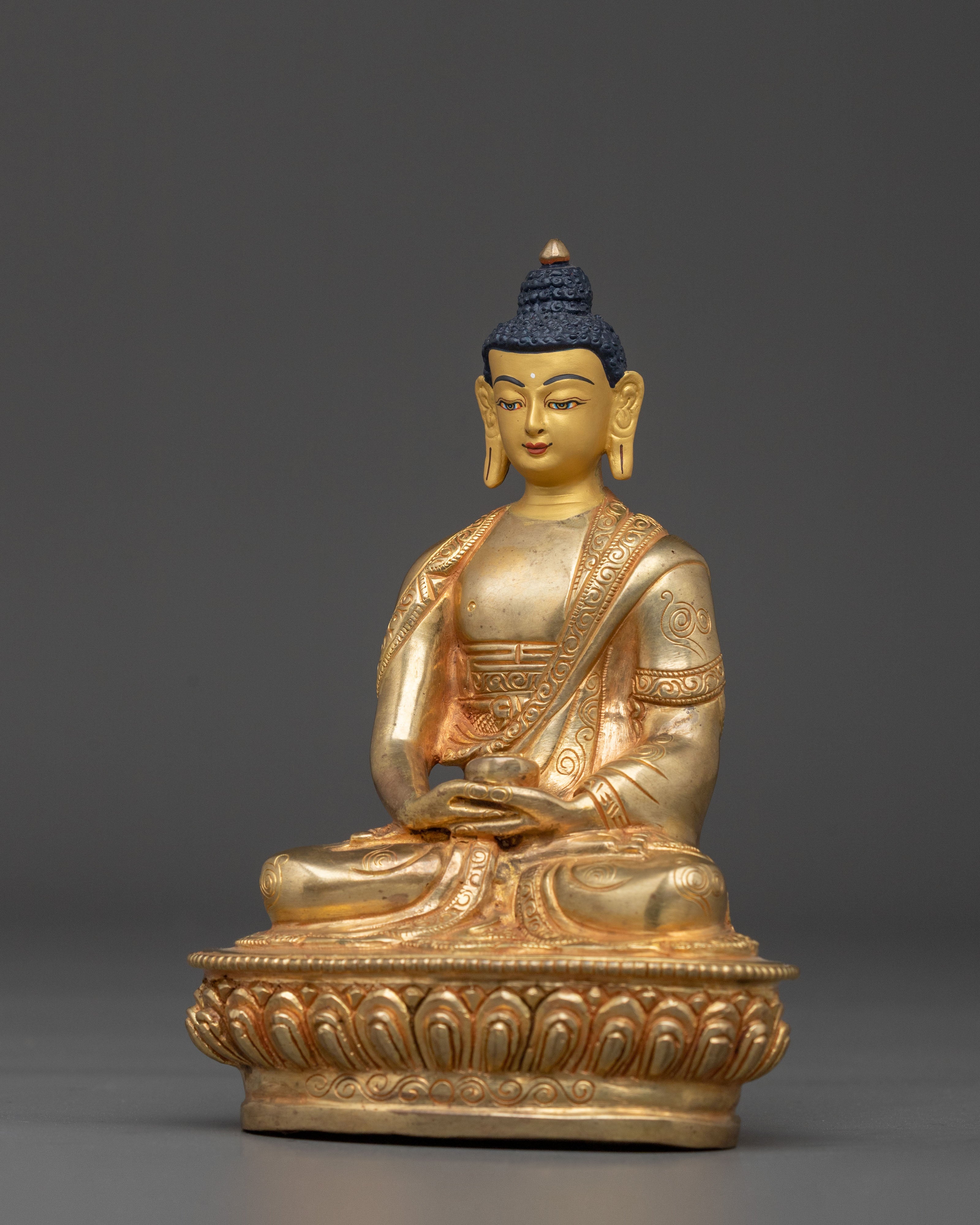 Traditional Himalayan Amitabha Buddha Sculpture | Spiritual Home Decor