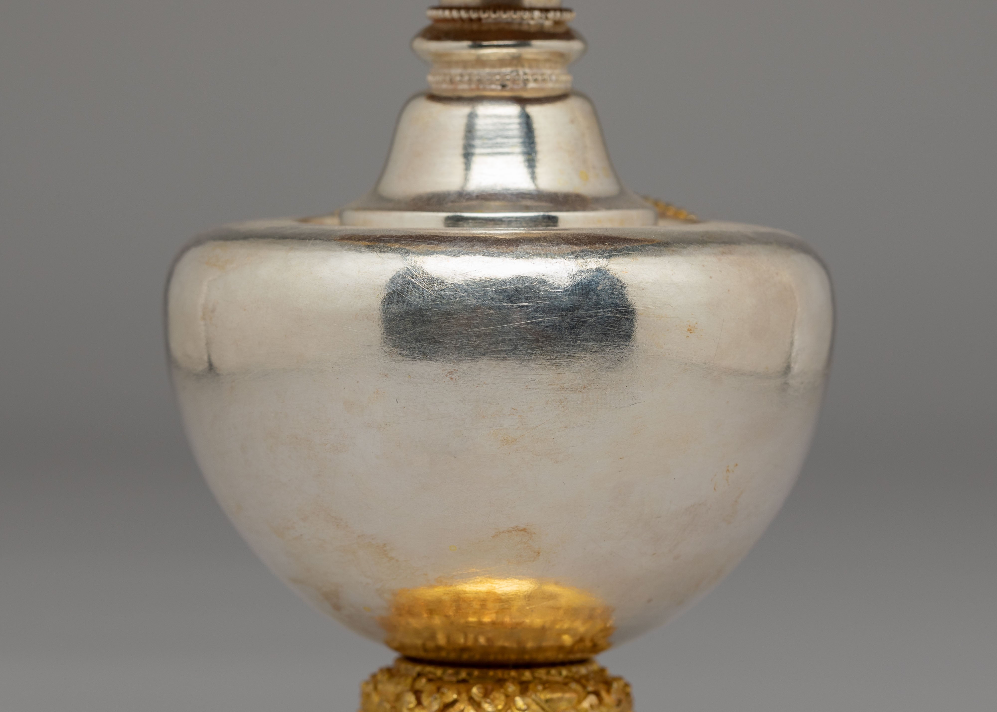 Handcrafted Ritual Bhumba | Gold & Silver Plated Copper Vessel