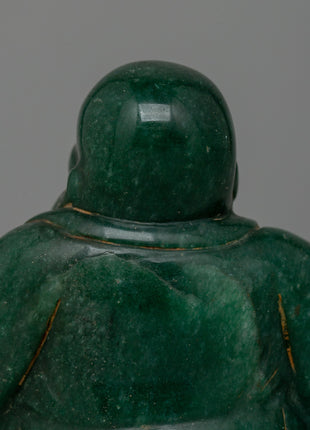 Jade Laughing Buddha Statue | Hand-Carved Original Jade Stone Art Work