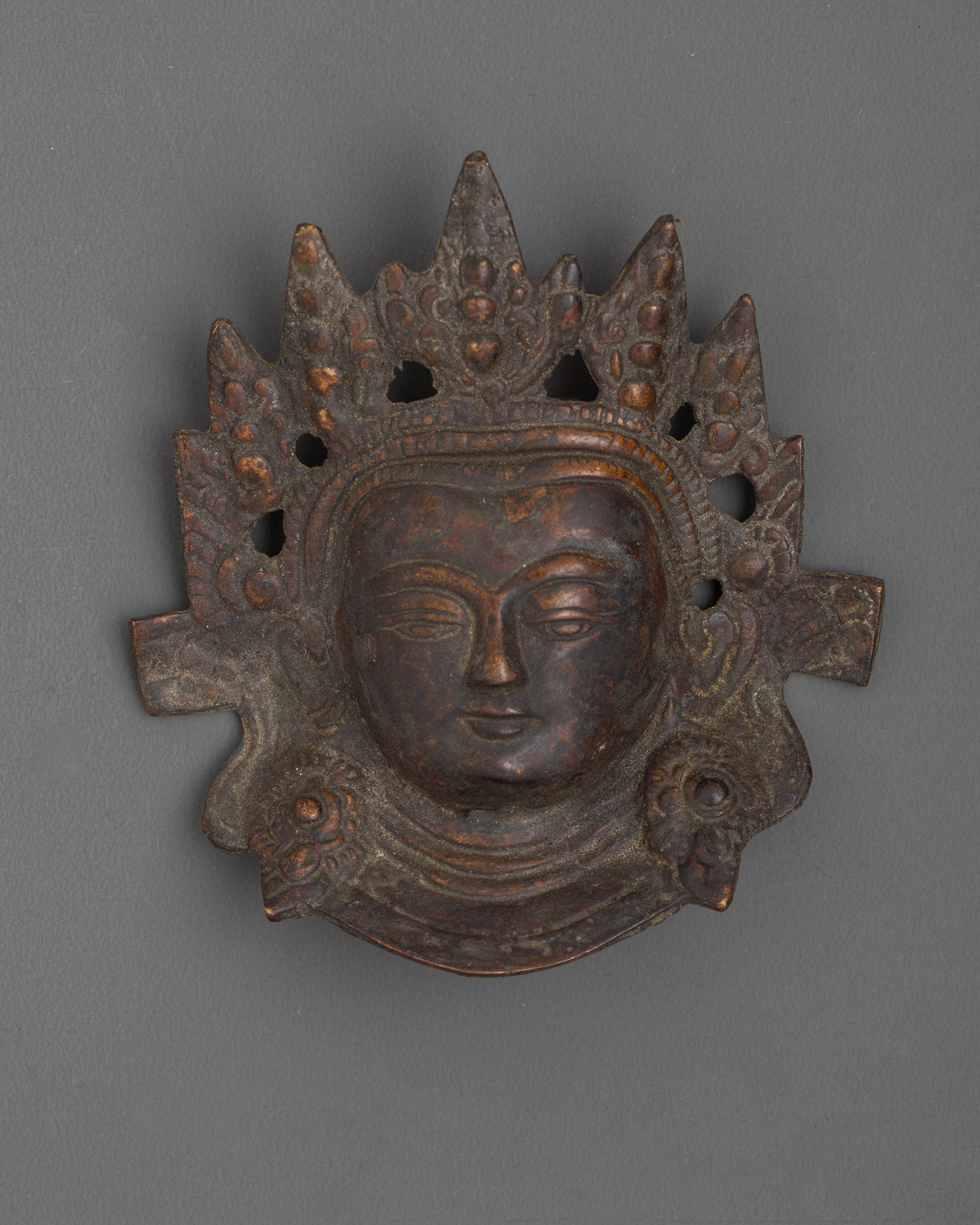 Exquisite Brass Tara Devi Wall Hanging | Handcrafted Buddhist Goddess Decor