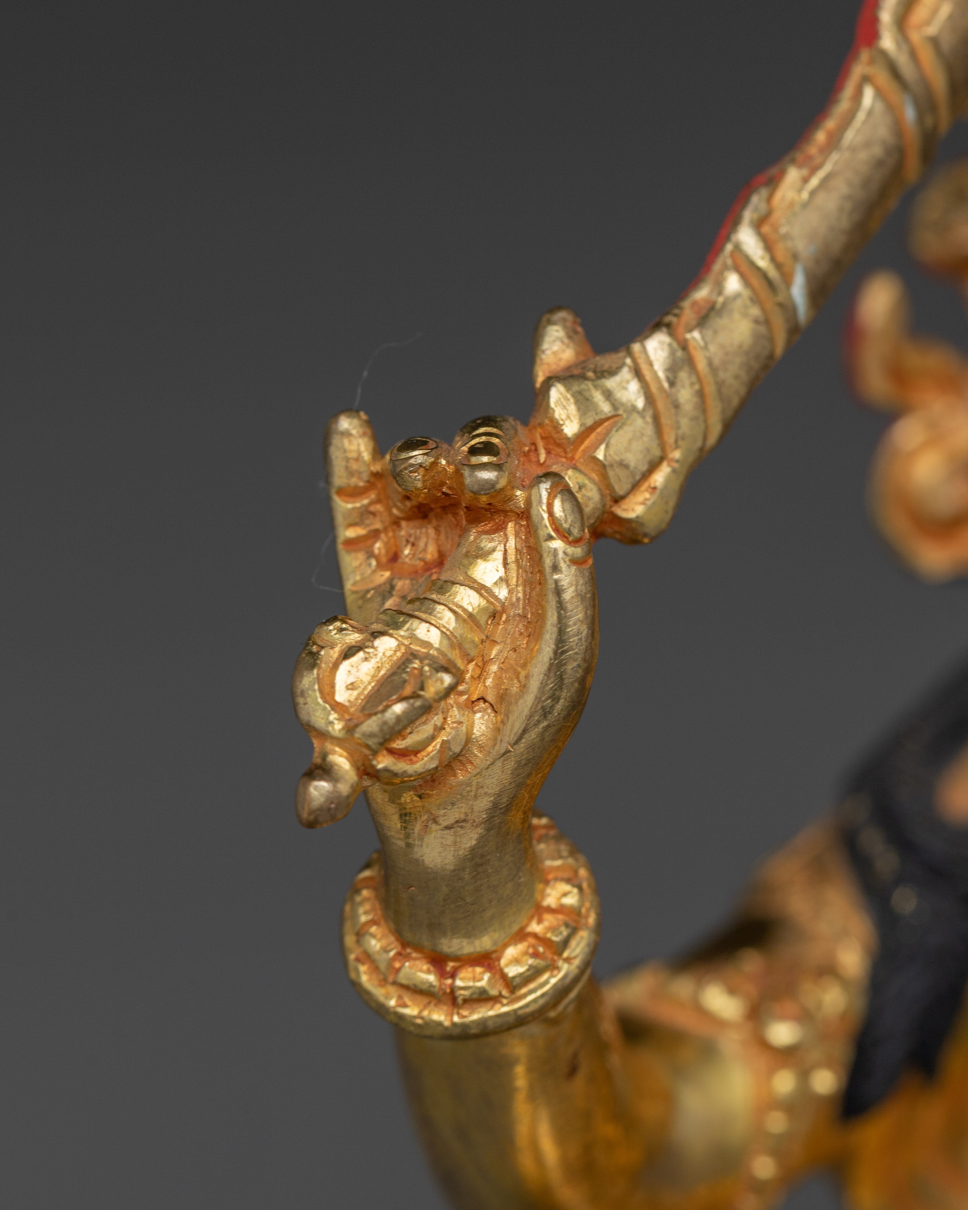 Copper Manjushri Figurine for Meditation | Wisdom Deity for Spiritual Focus