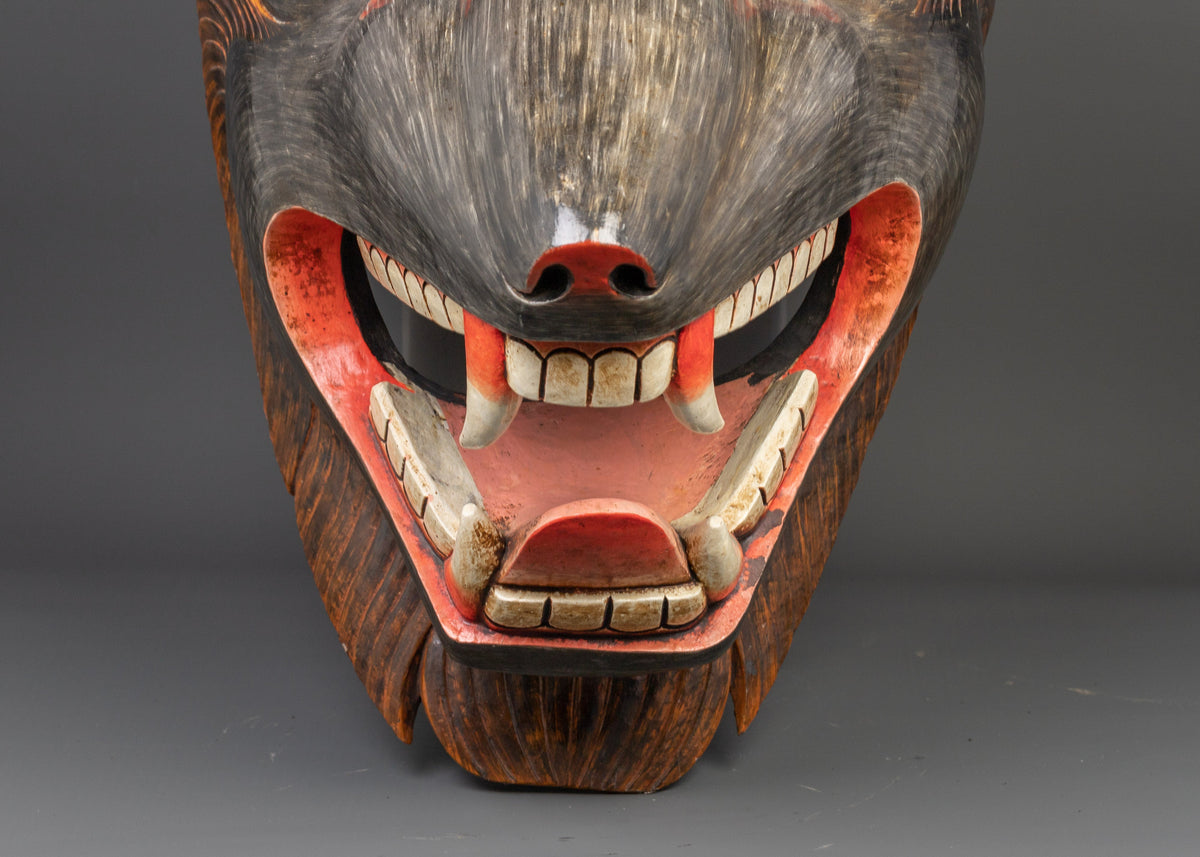 Mask Rackee Rat Mask Wooden Wall Hanging | Traditional Protector Mask
