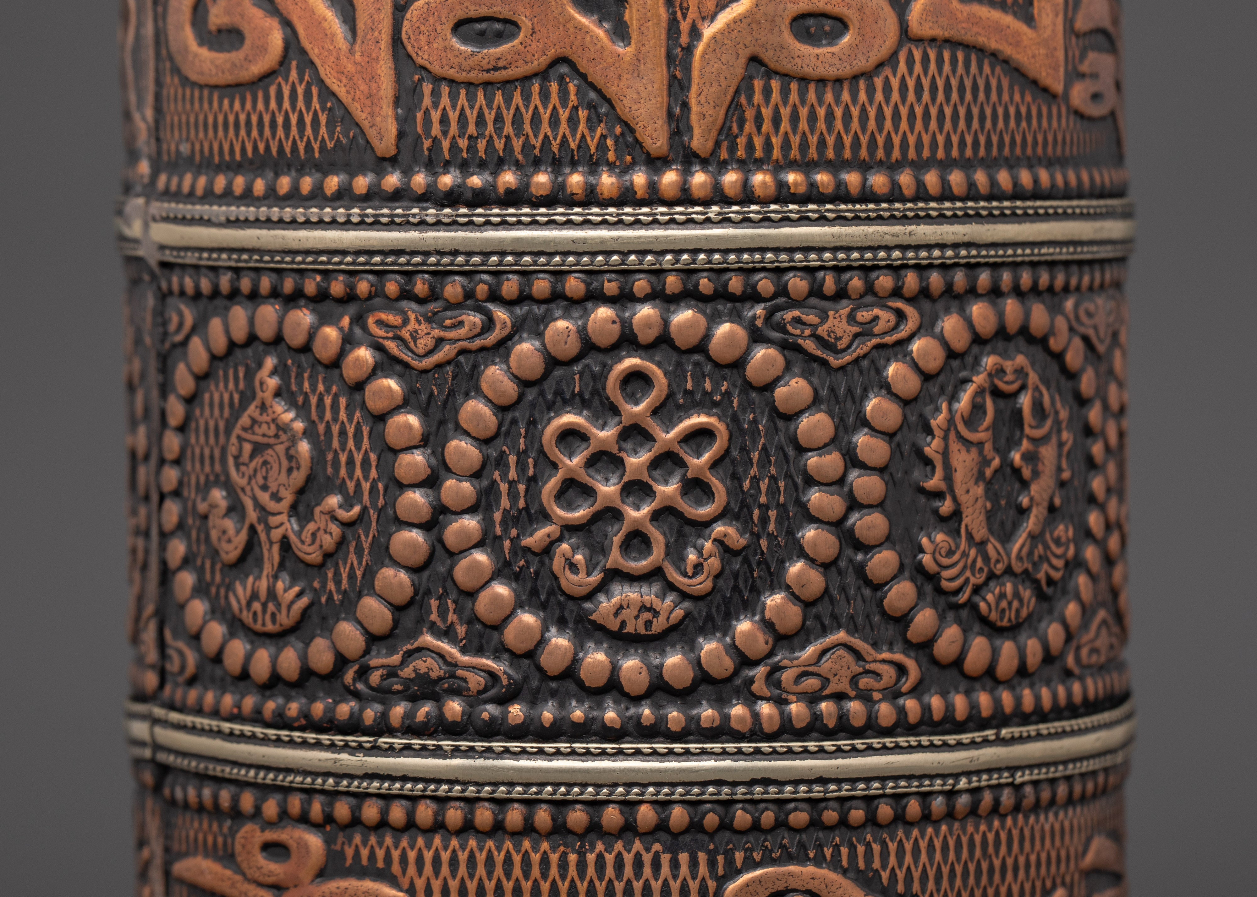 Spiritual Prayer Wheel | Tibetan Mantra Wheel for Meditation