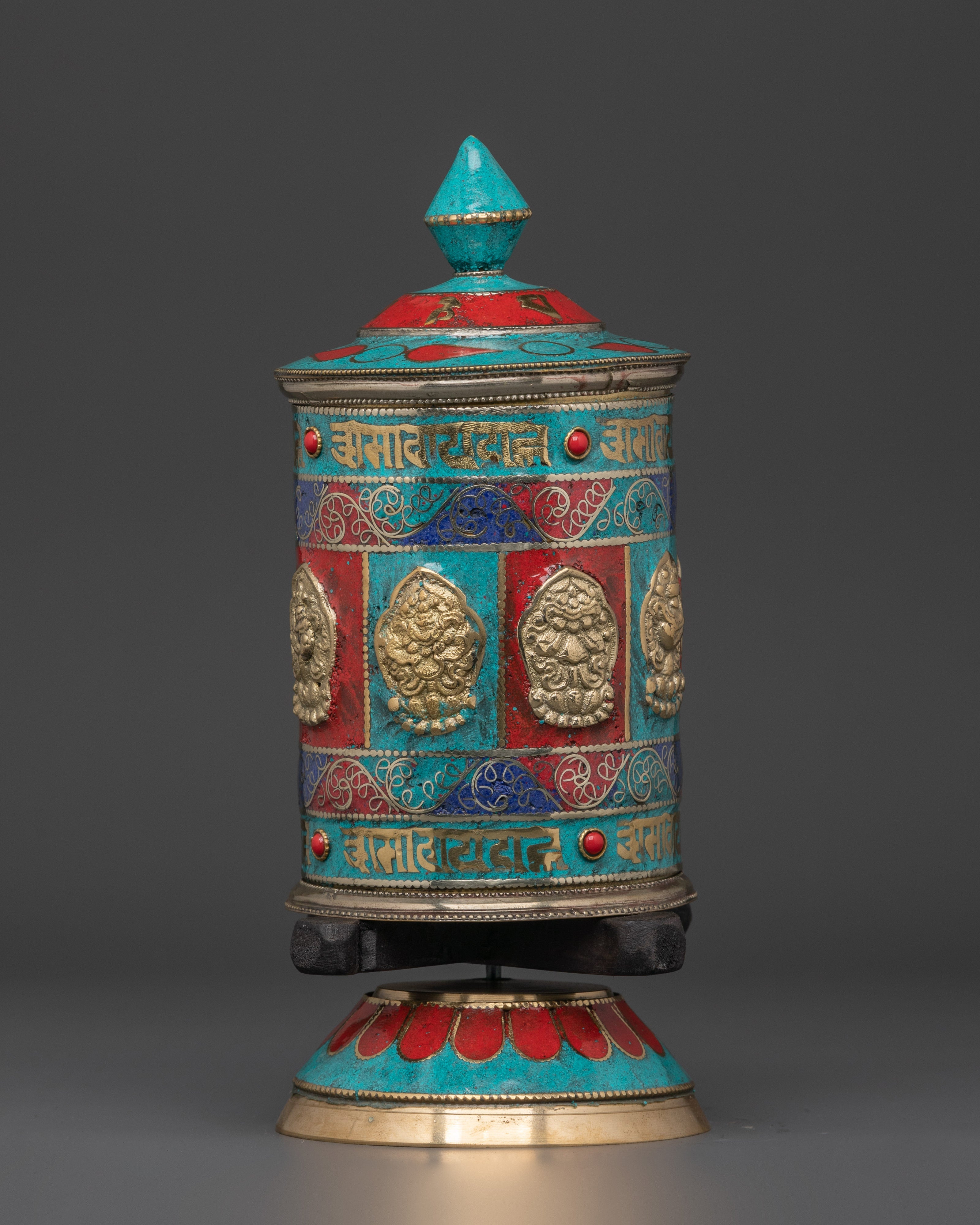 Buddhist Altar Prayer Wheel |  Perfect for Meditation & Rituals