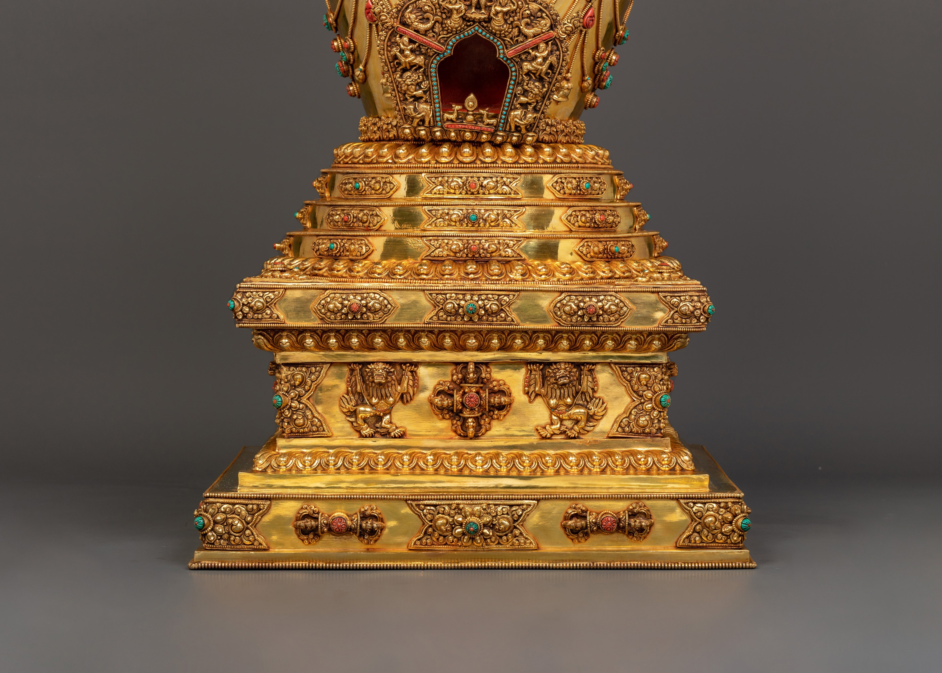 Stupa with Gold Plating | Sacred Meditation Symbol
