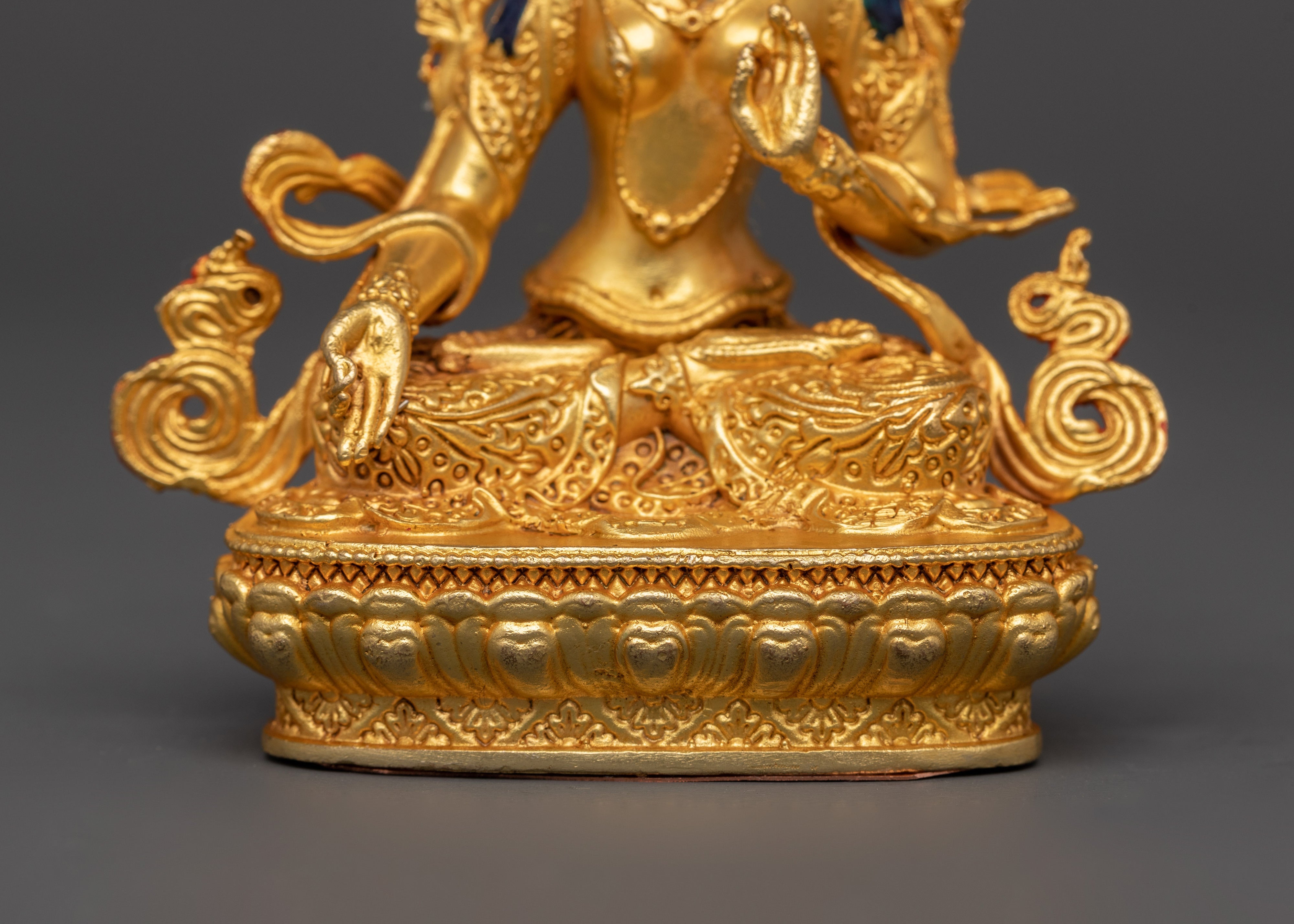 Divine White Tara | Gold-Plated Copper Goddess of Compassion