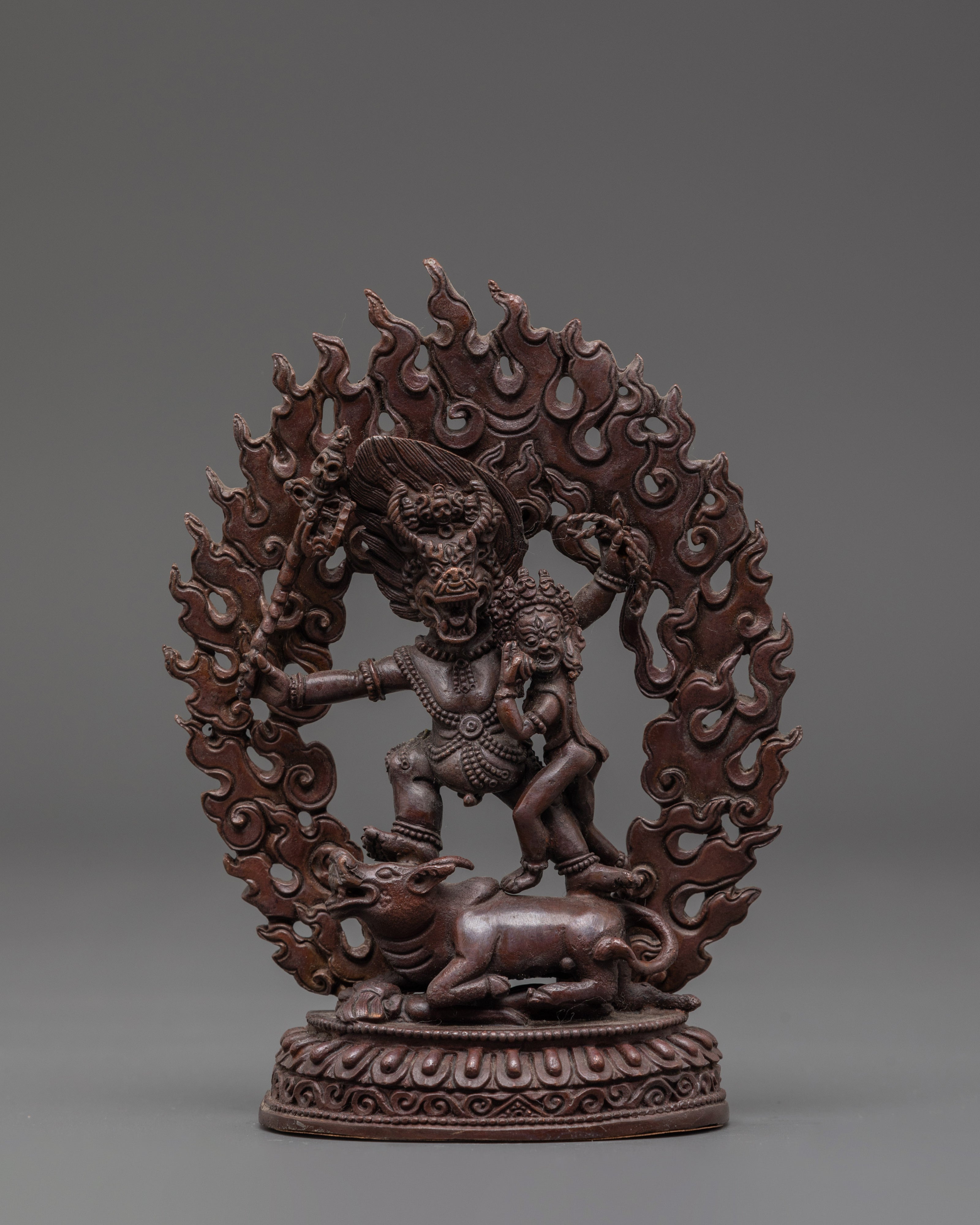 Tibetan Protector Deity Yamantaka Sculpture | Embodiment of Compassion