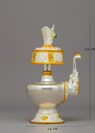 Handmade Tibetan Bhumba | Buddhist Ritual Vase Bhumpa