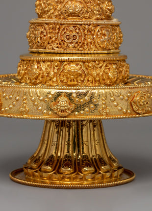 Mandala Set for Buddhist Rituals | Handcrafted Offering Tools for Prayer and Meditation