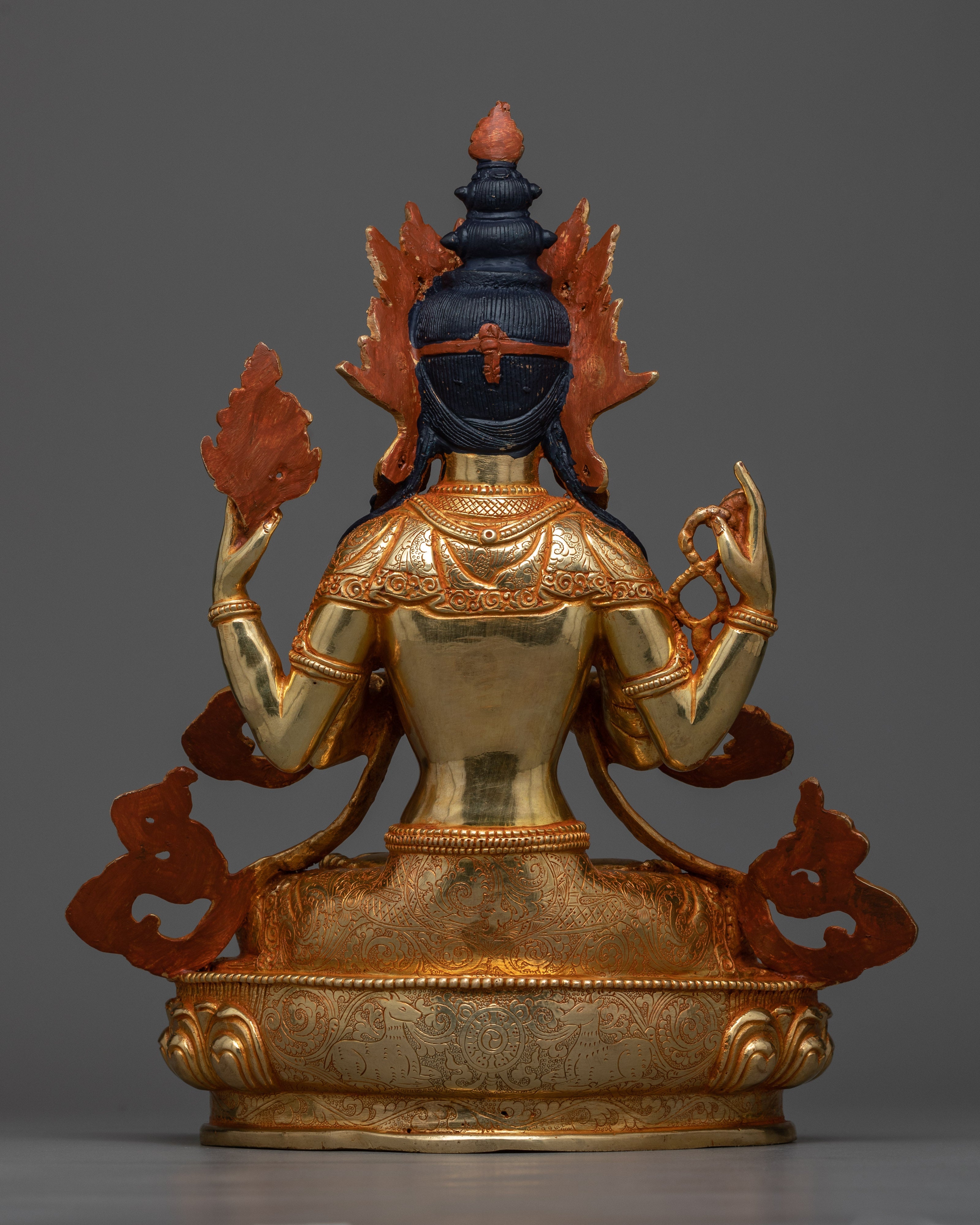 Radiant Chenresi Statue | 24K Gold Gilded Detail