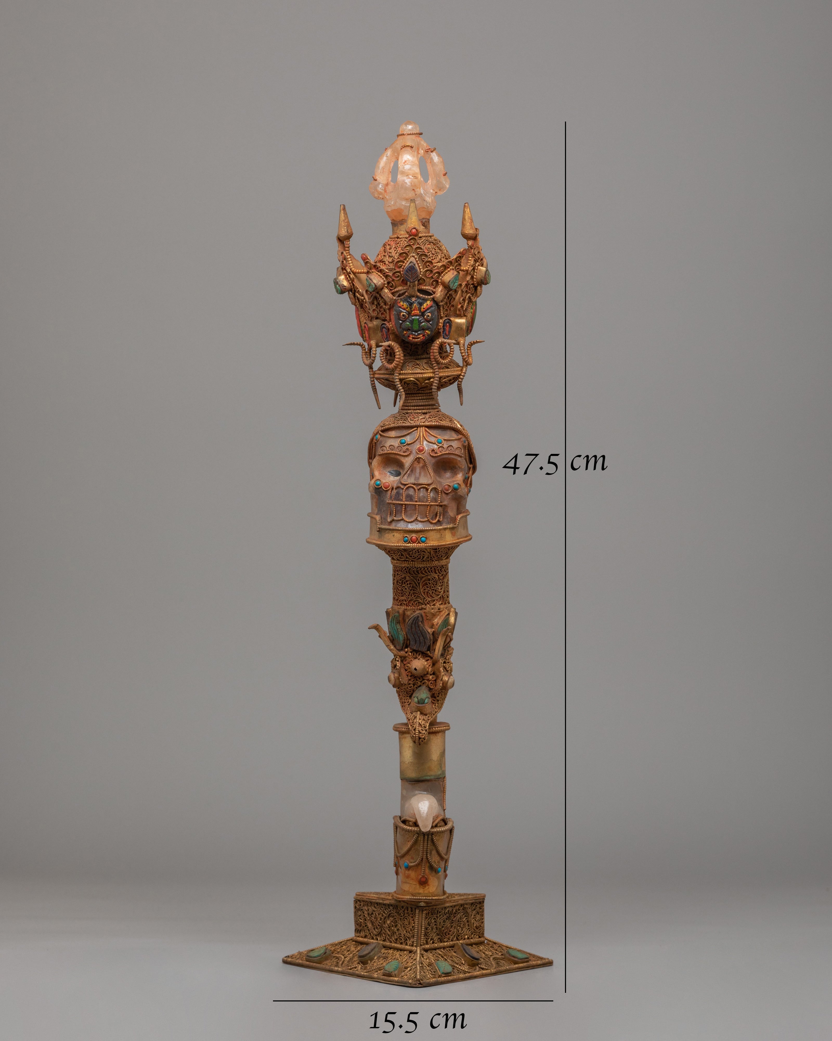 Sacred Skull Phurba For Ritual | A Symbol of Power & Transformation