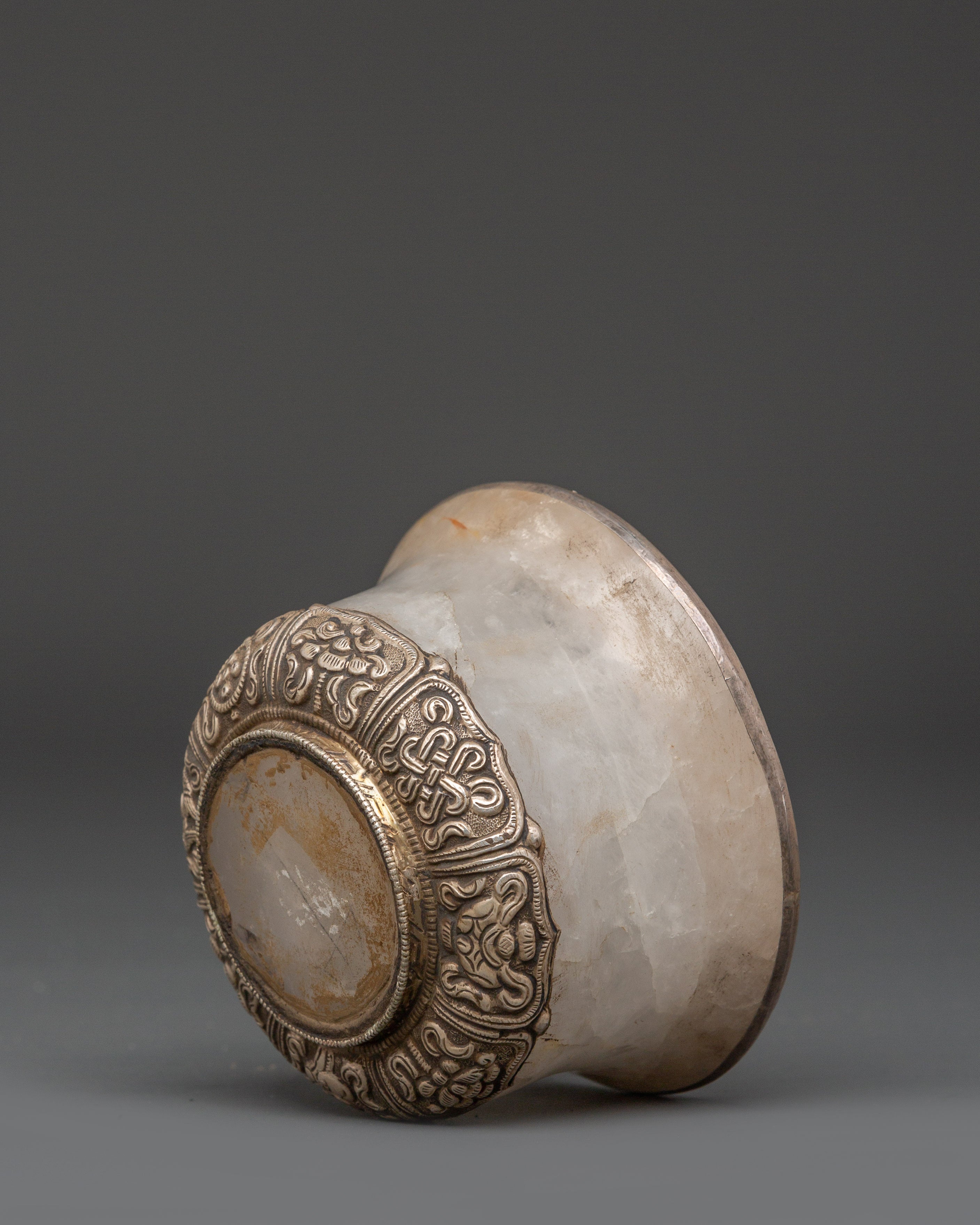 Tibetan Silver Offering Bowl | Spiritual Present | Spiritual Decor