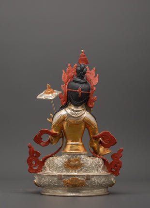 Dukar Deity of Protection and Wisdom Sculpture | Sitatapatra Holding a White Parasol