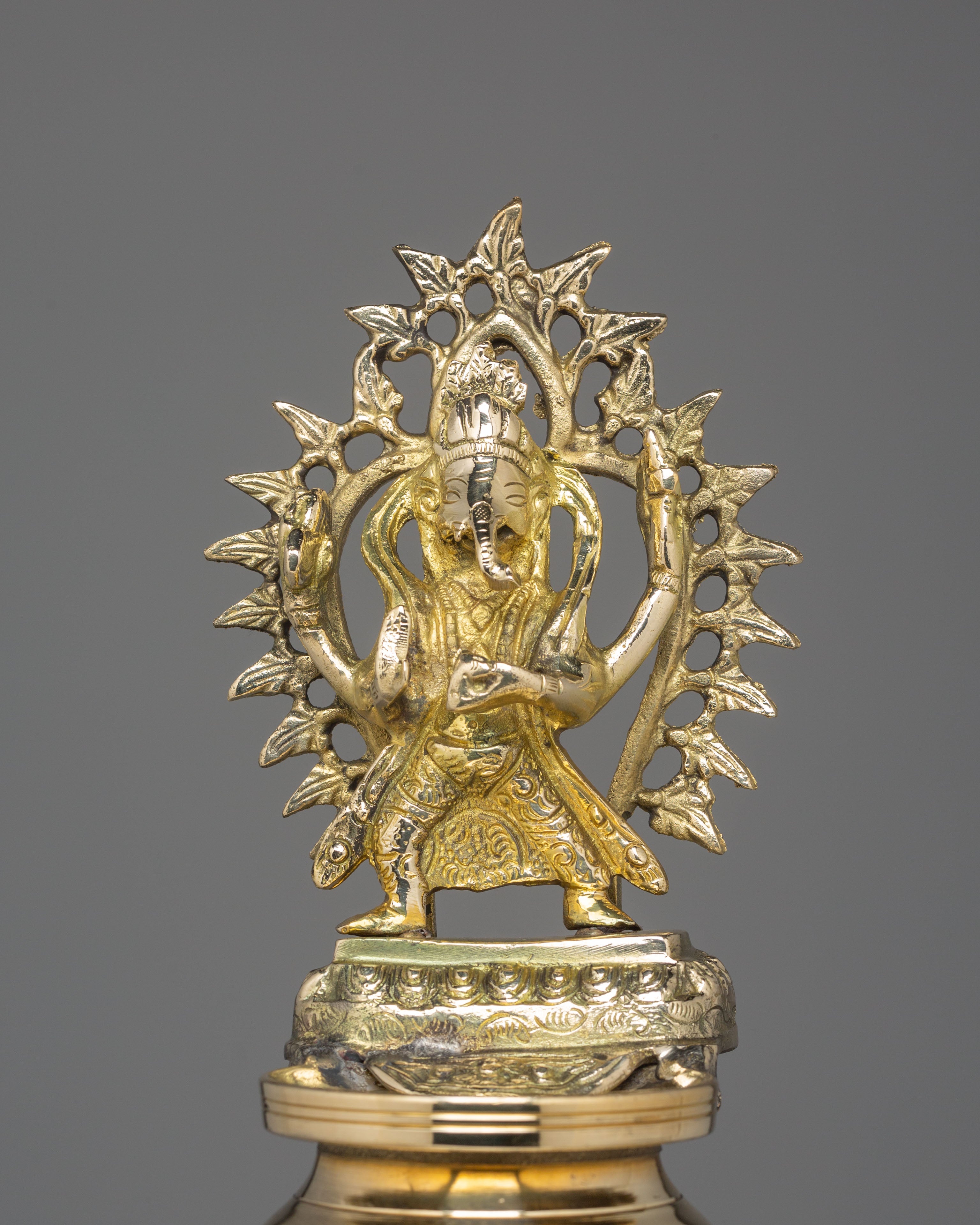 Brass Oil Lamp Set for Puja | Handcrafted Hindu Ritual Lamp Pair