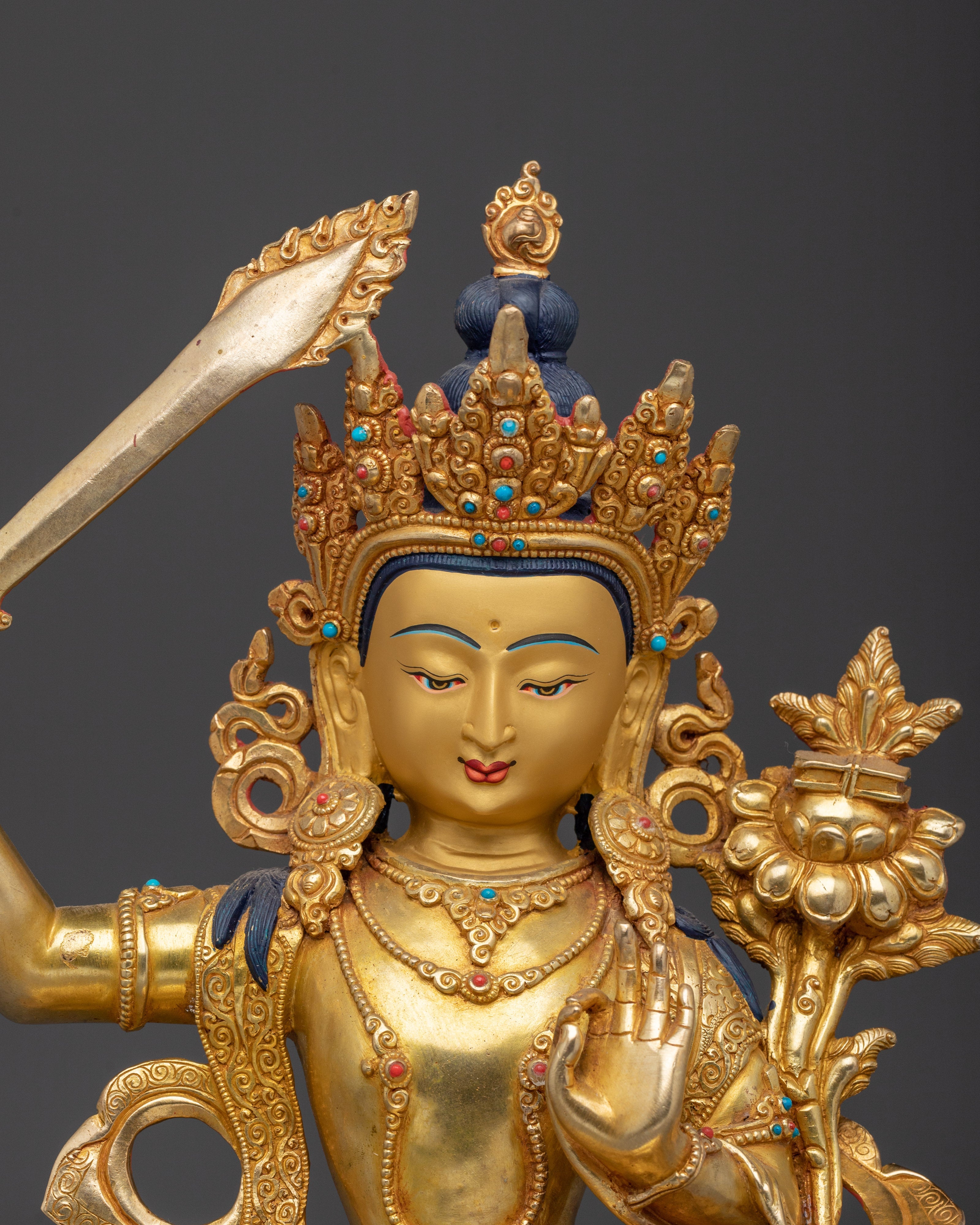Ultimate Wisdom Being Manjushri Statue | Himalayan Spiritual Artwork