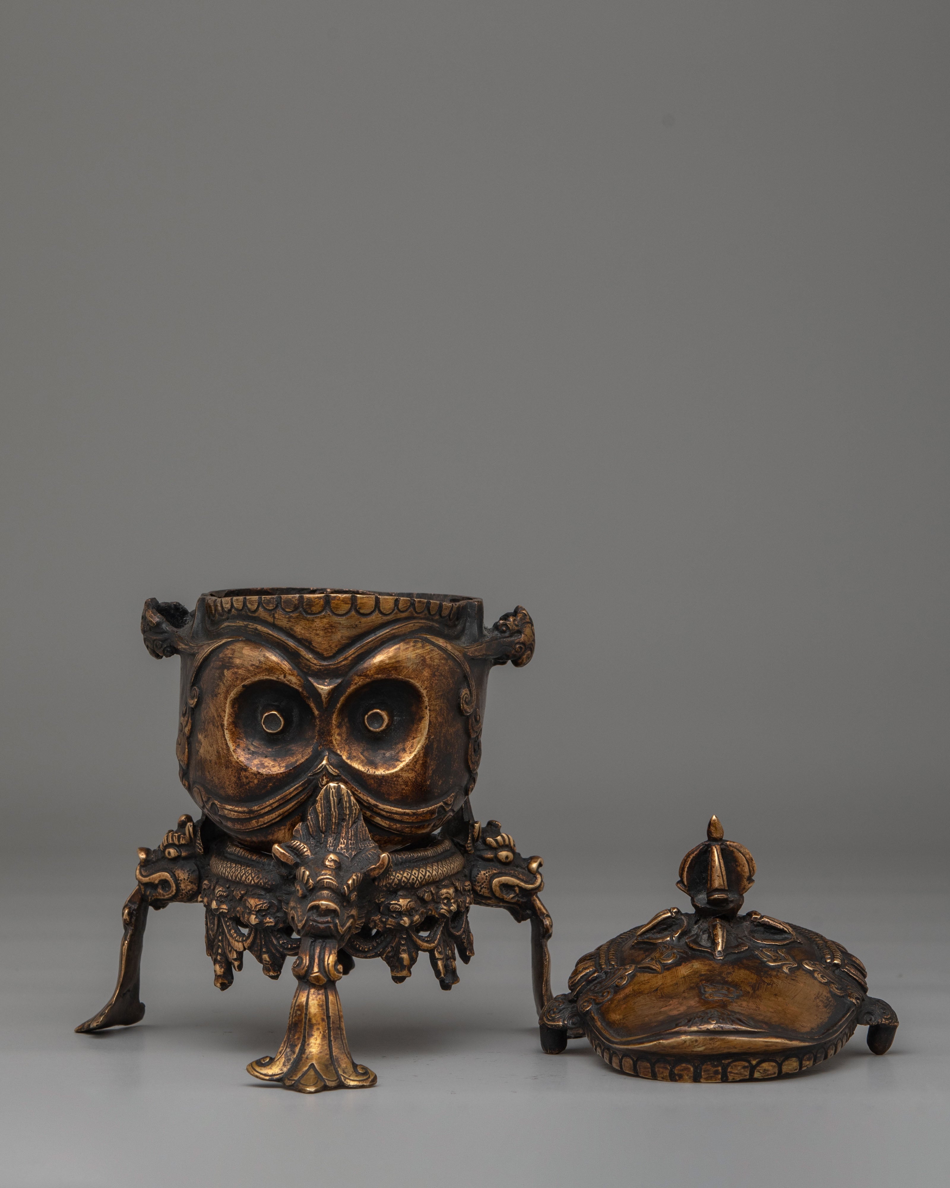 Handcrafted Kapala for Ritual | Tibetan Skull Cup